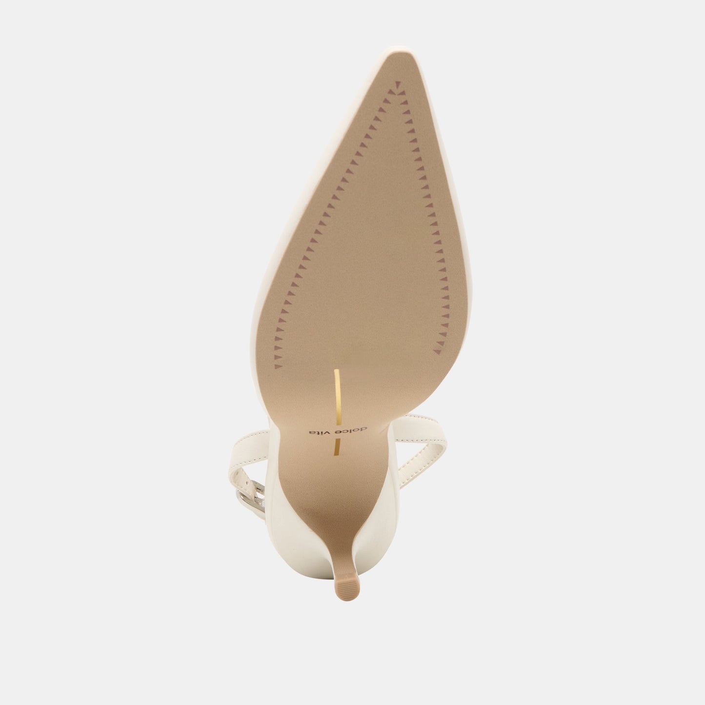Hamya White Leather Heels