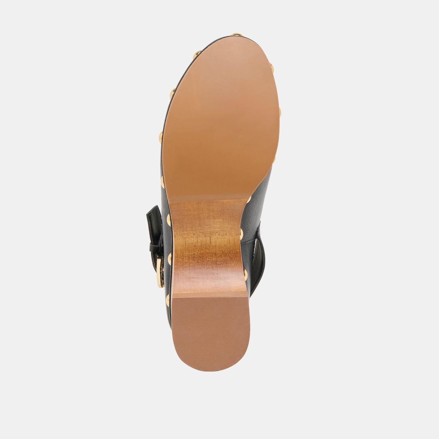 Adelan Black Leather Clogs