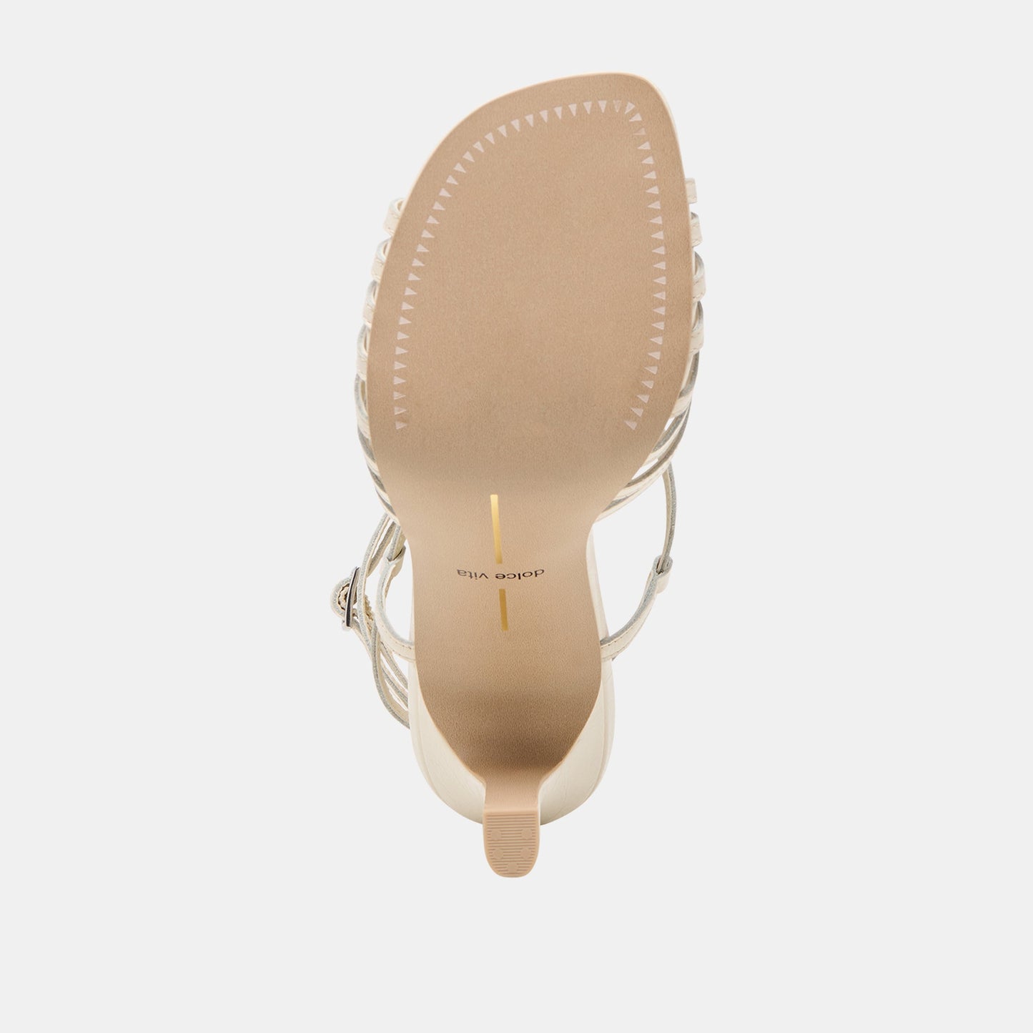 Nivana Off White Crinkle Patent Heels