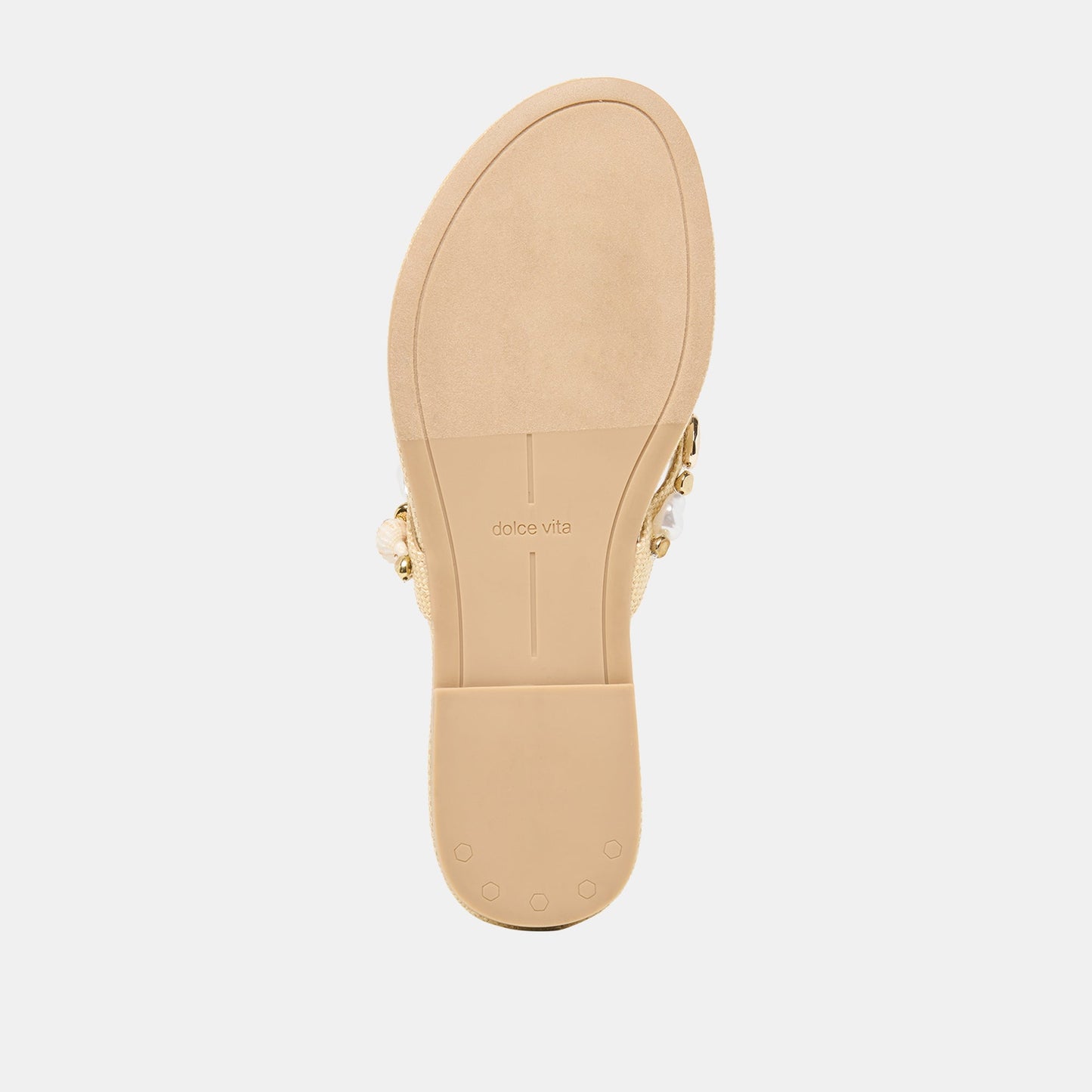 KYSHA Lt Natural Raffia Shell Flip-Flop Sandals