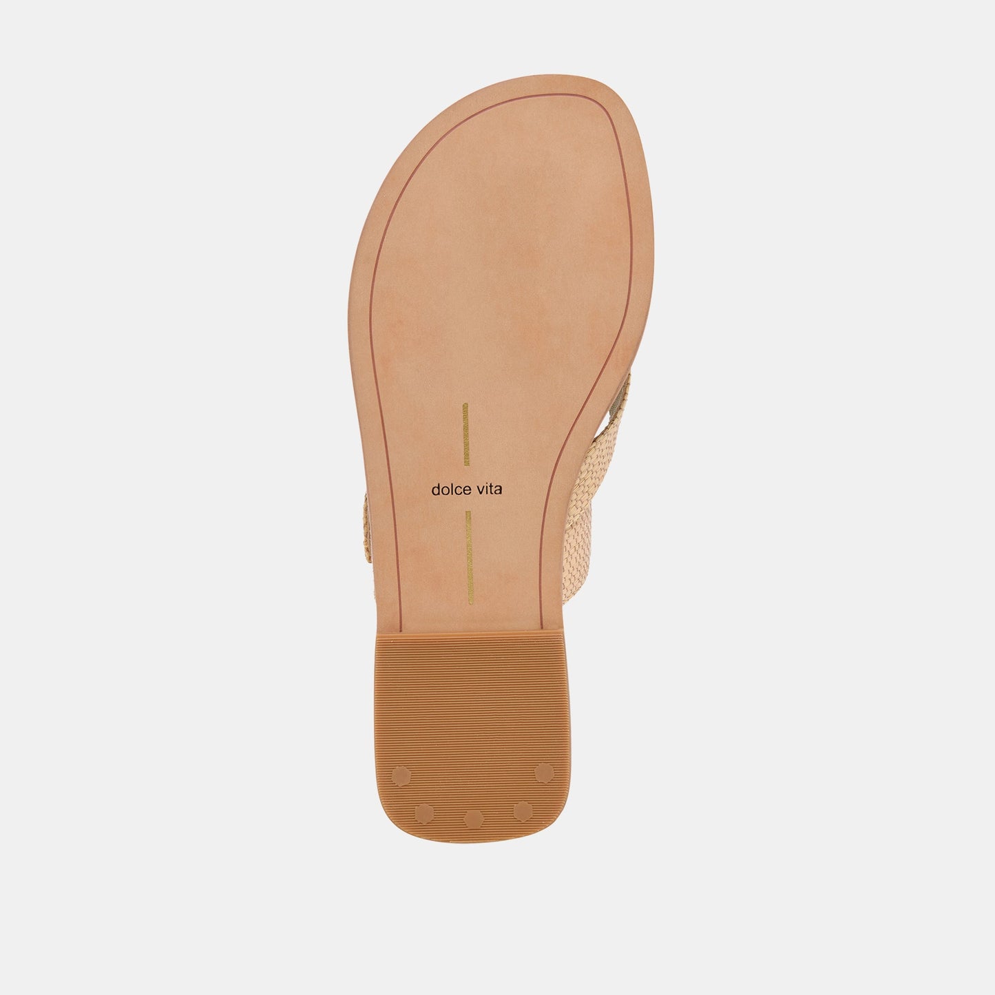 SHORE Sand Raffia Flip-Flop Buckled Sandals