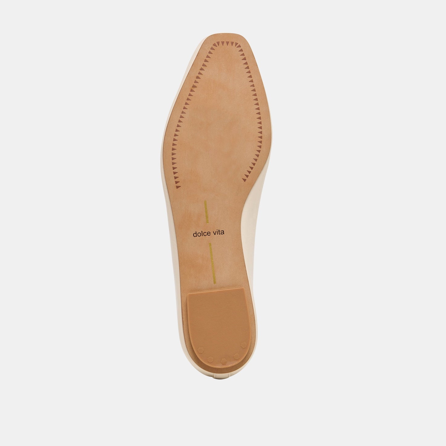 CARET Bone Leather Pointed-Toe Ballet Flats