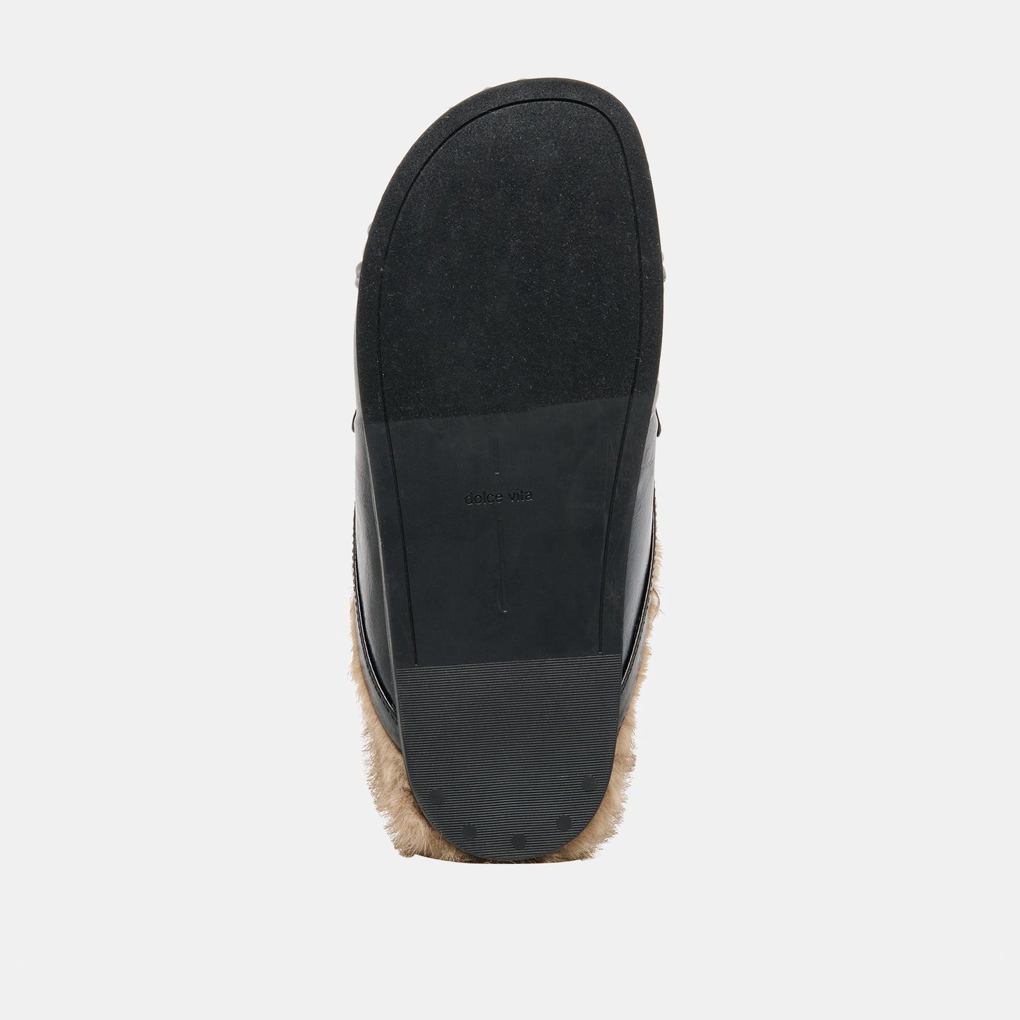 Jodero Plush Black Leather Flats