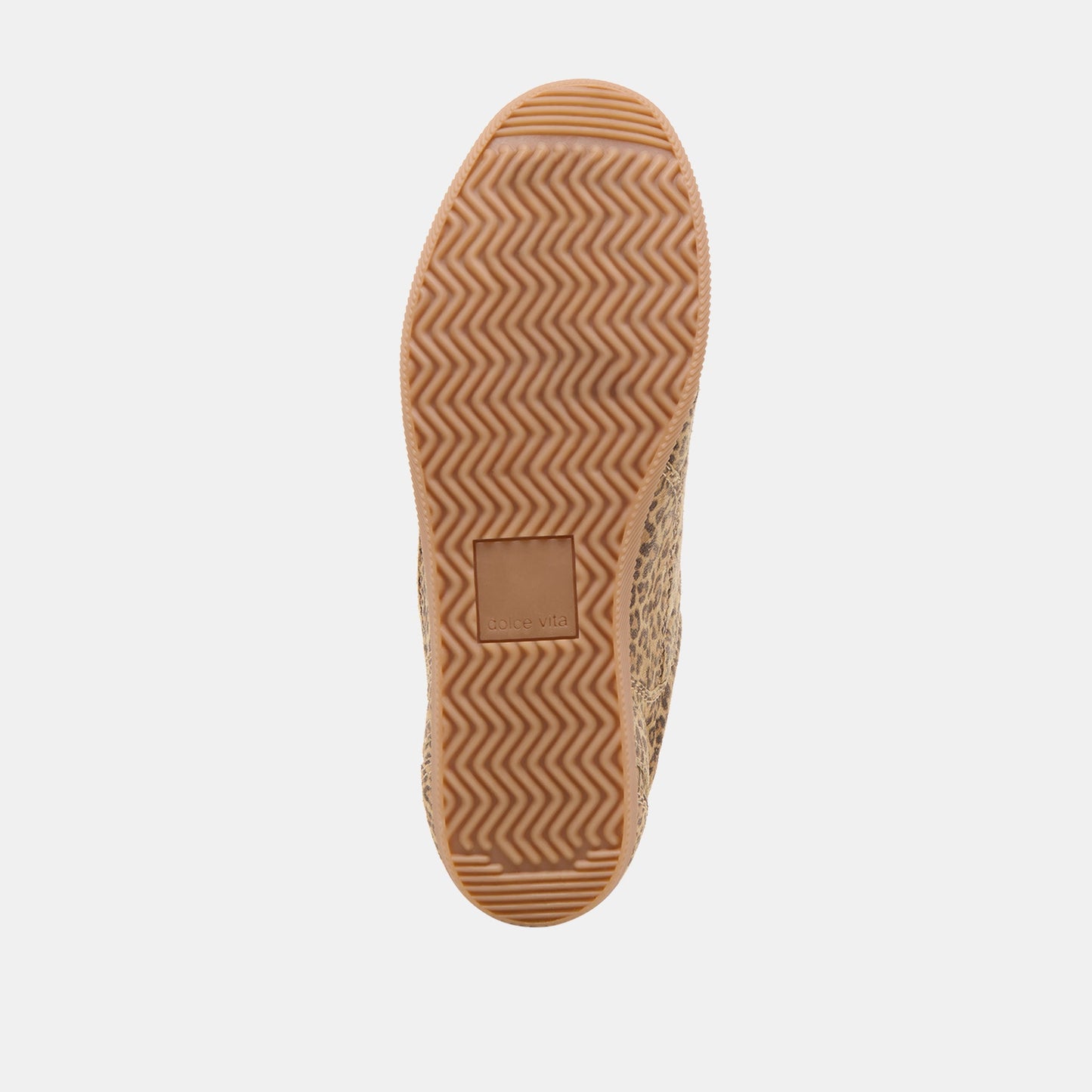 Laini Tan Leopard Printed Suede Sneakers