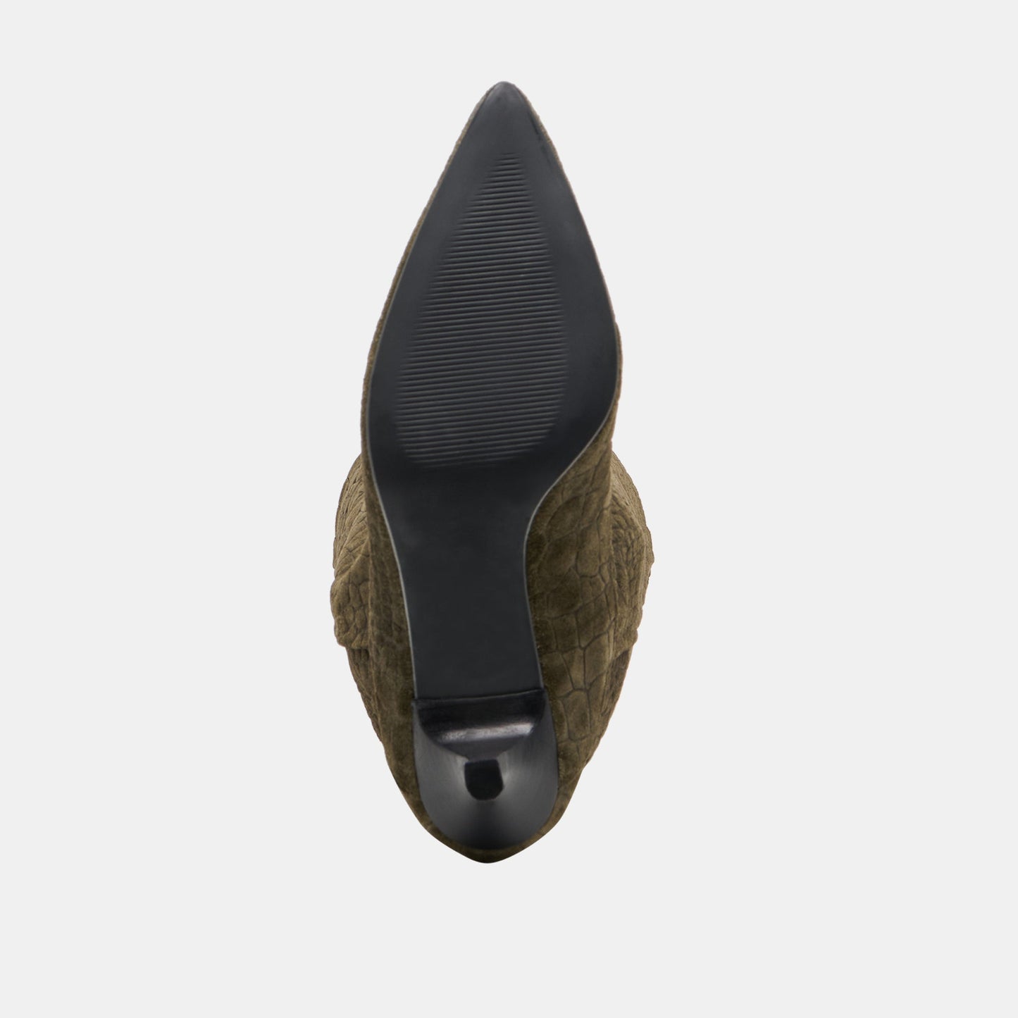 Roxla Olive Croco Embossed Leather Boots