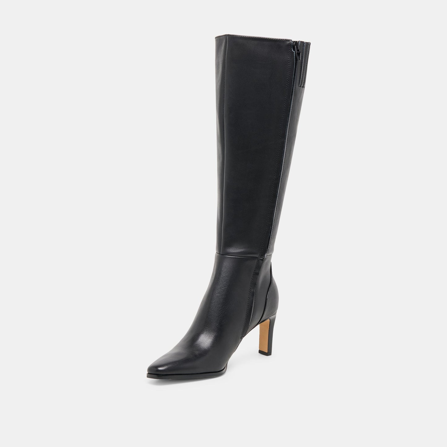 Emmi Black Leather Wide Calf Boots
