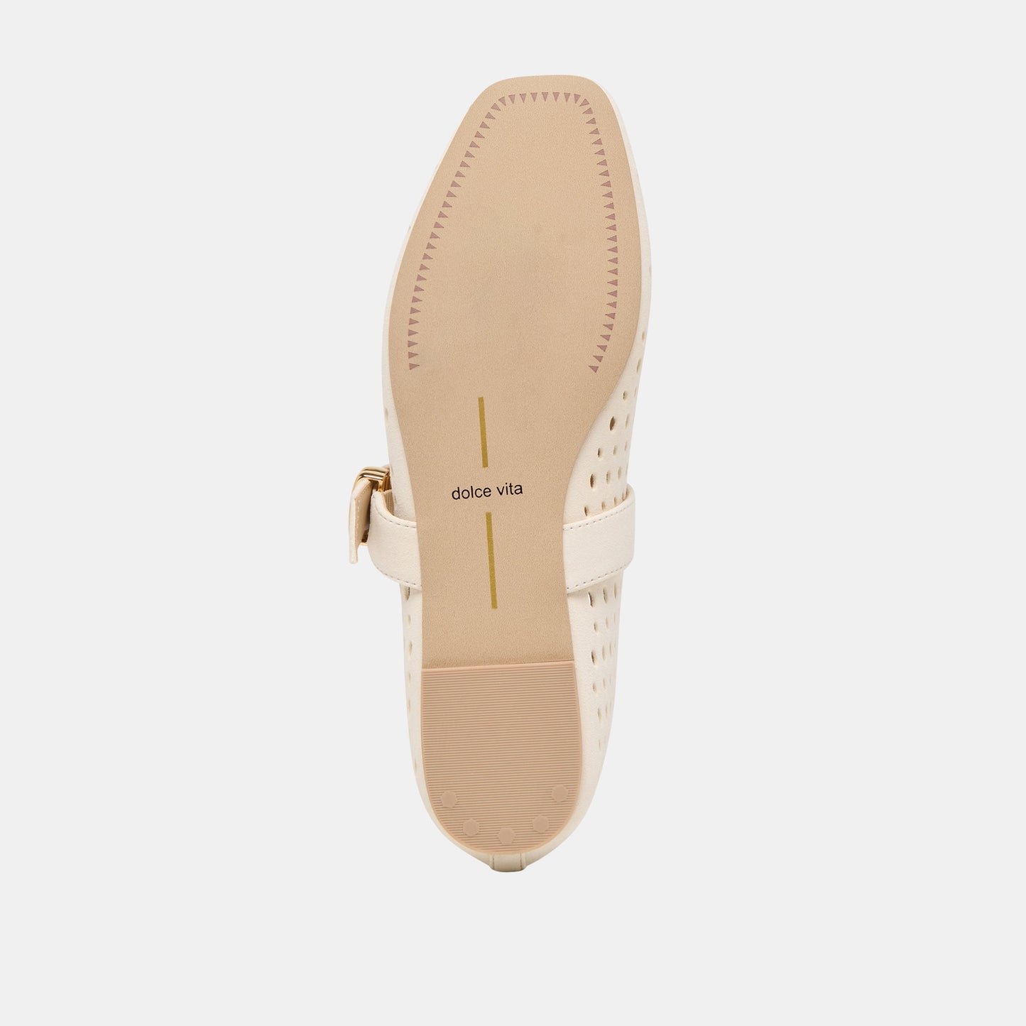 Mikel Creme Perforated Suede Ballet Flats
