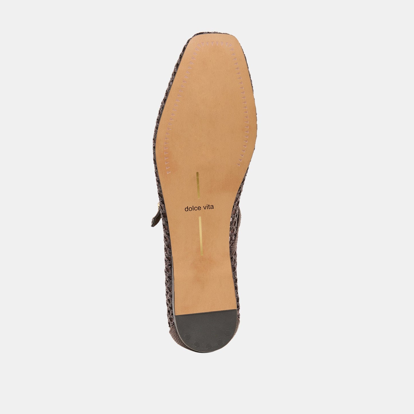Reyes Chocolate Woven Raffia Ballet Flats