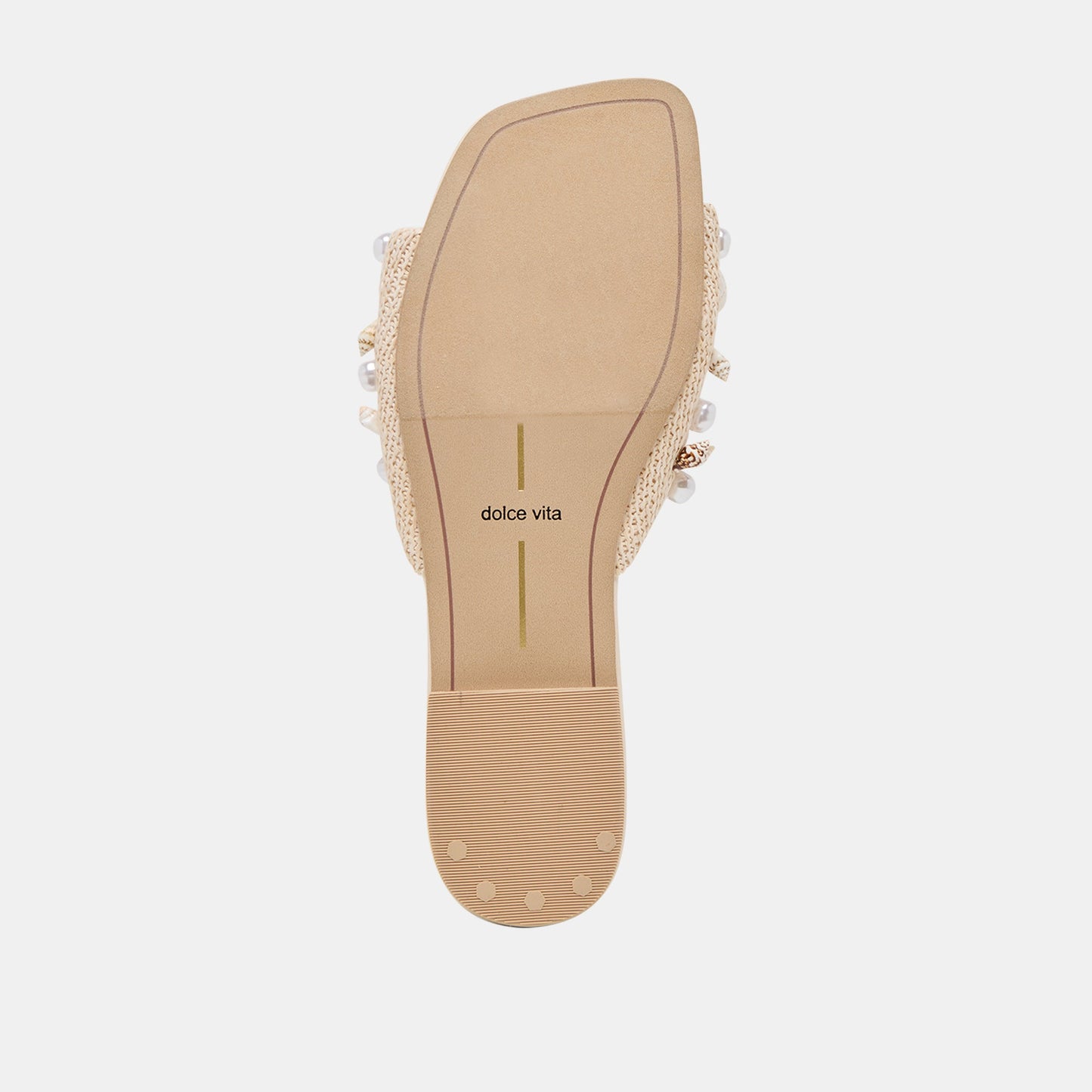 Lizza Oatmeal Beaded Raffia Sandals