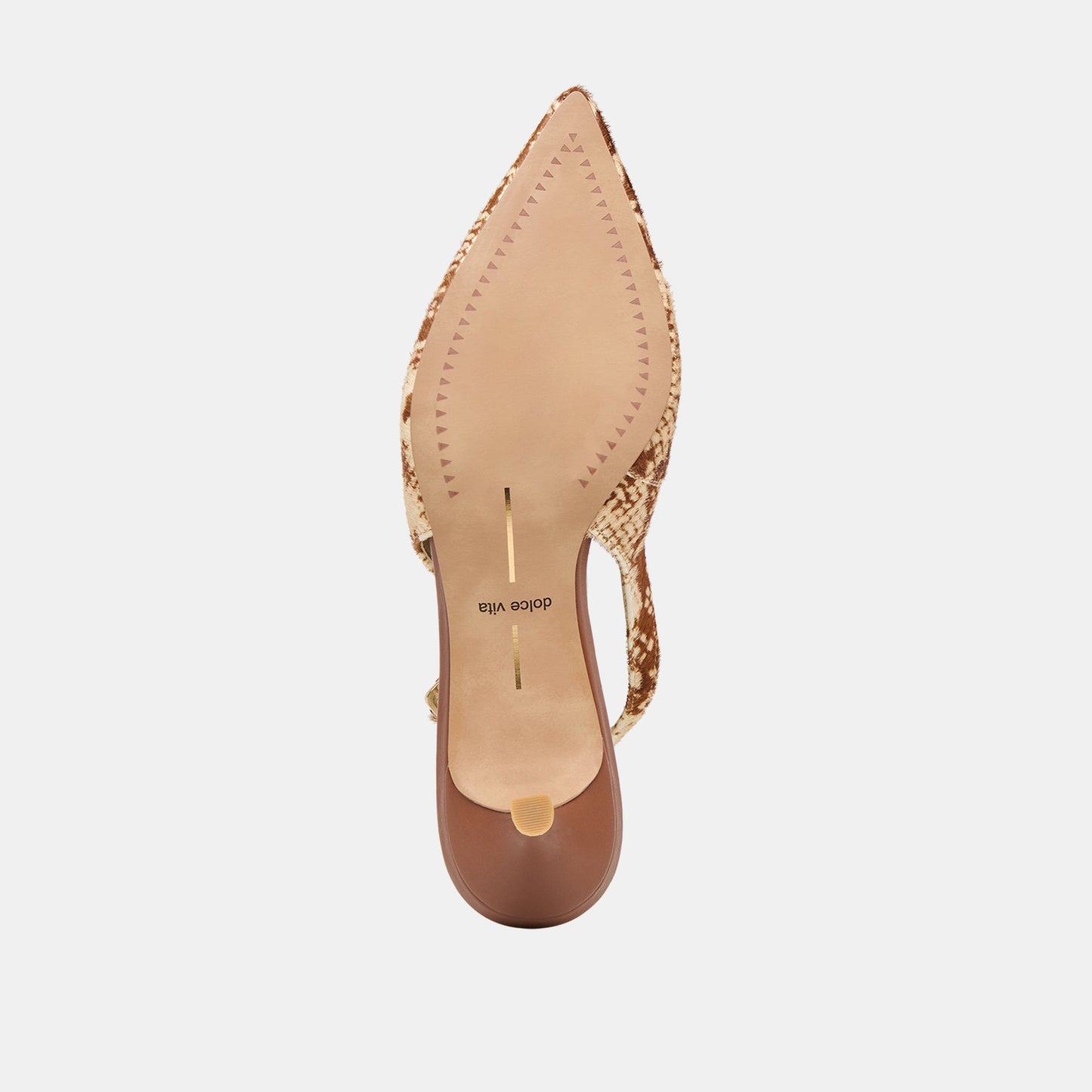 Alenna Brown Snake Calf Hair Heels