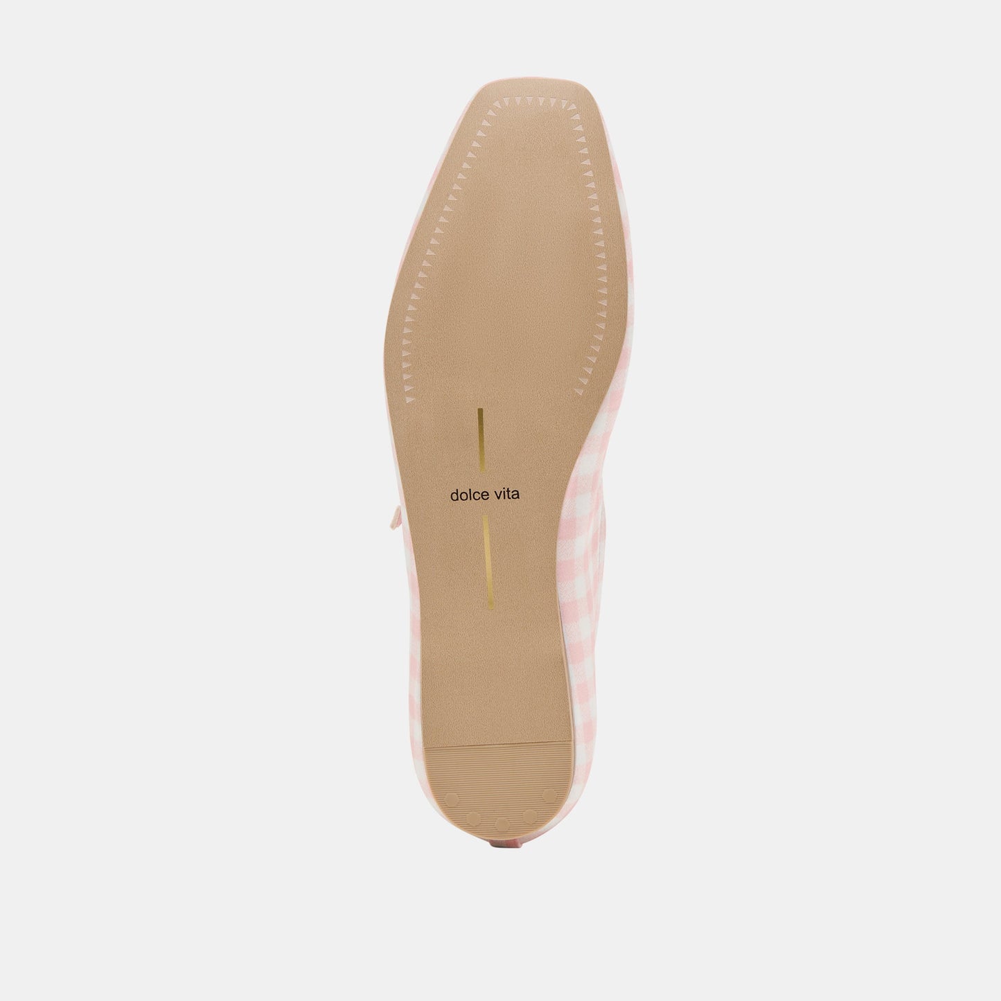 Reyes X Byrdie Golf Pink Plaid Gingham Wide Ballet Flats