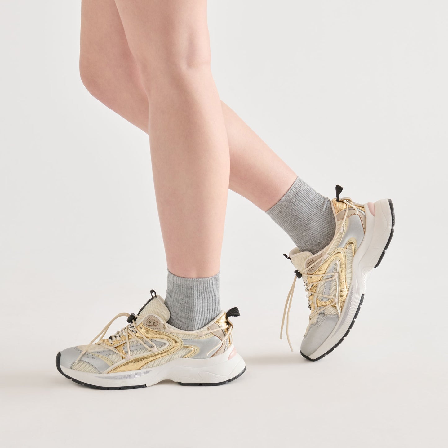 5-Pack Lettuce Edge White Grey Anklet Socks