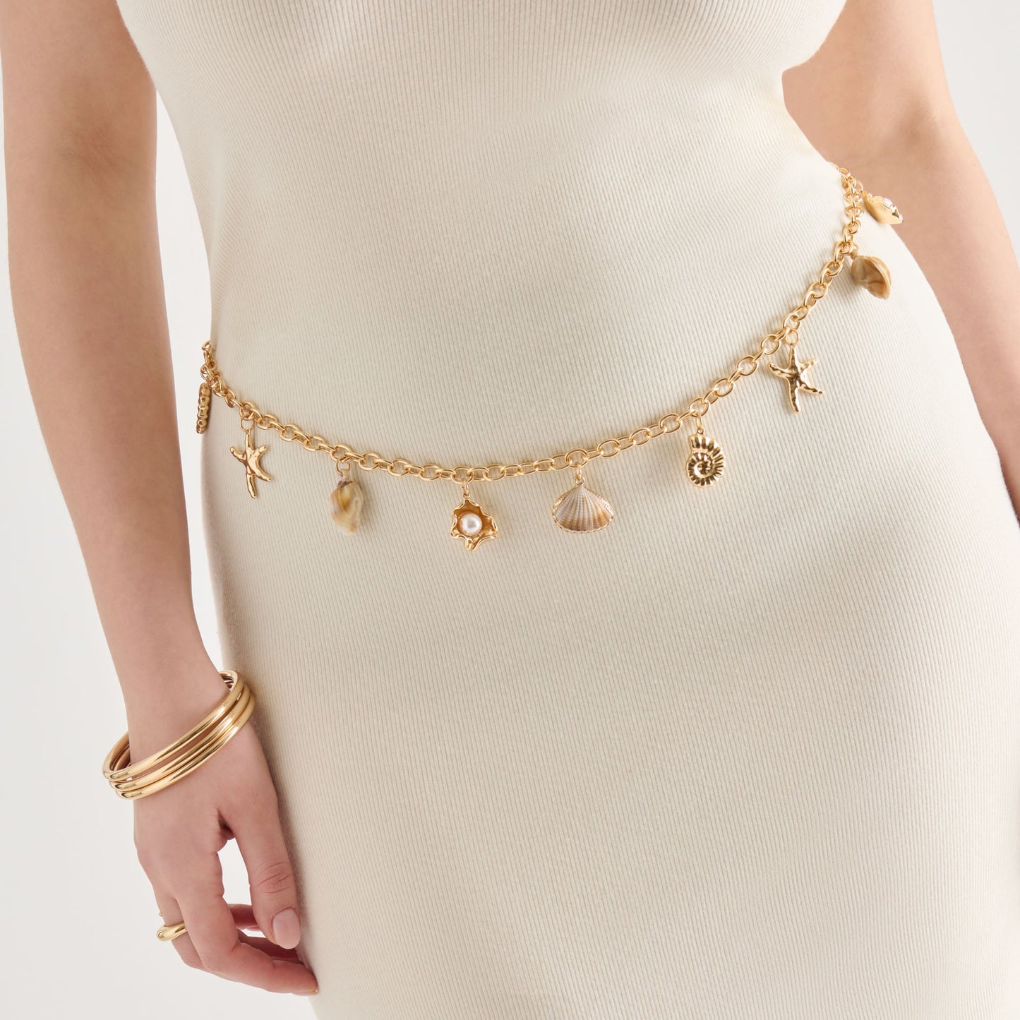 Shell Gold Chain Link Belt