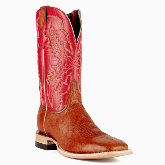 Cognac Smooth Ostrich - Square