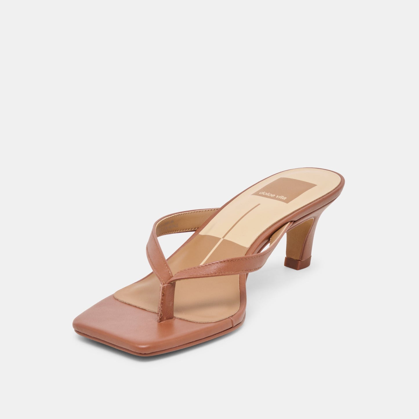Ramia Cognac Leather Heels