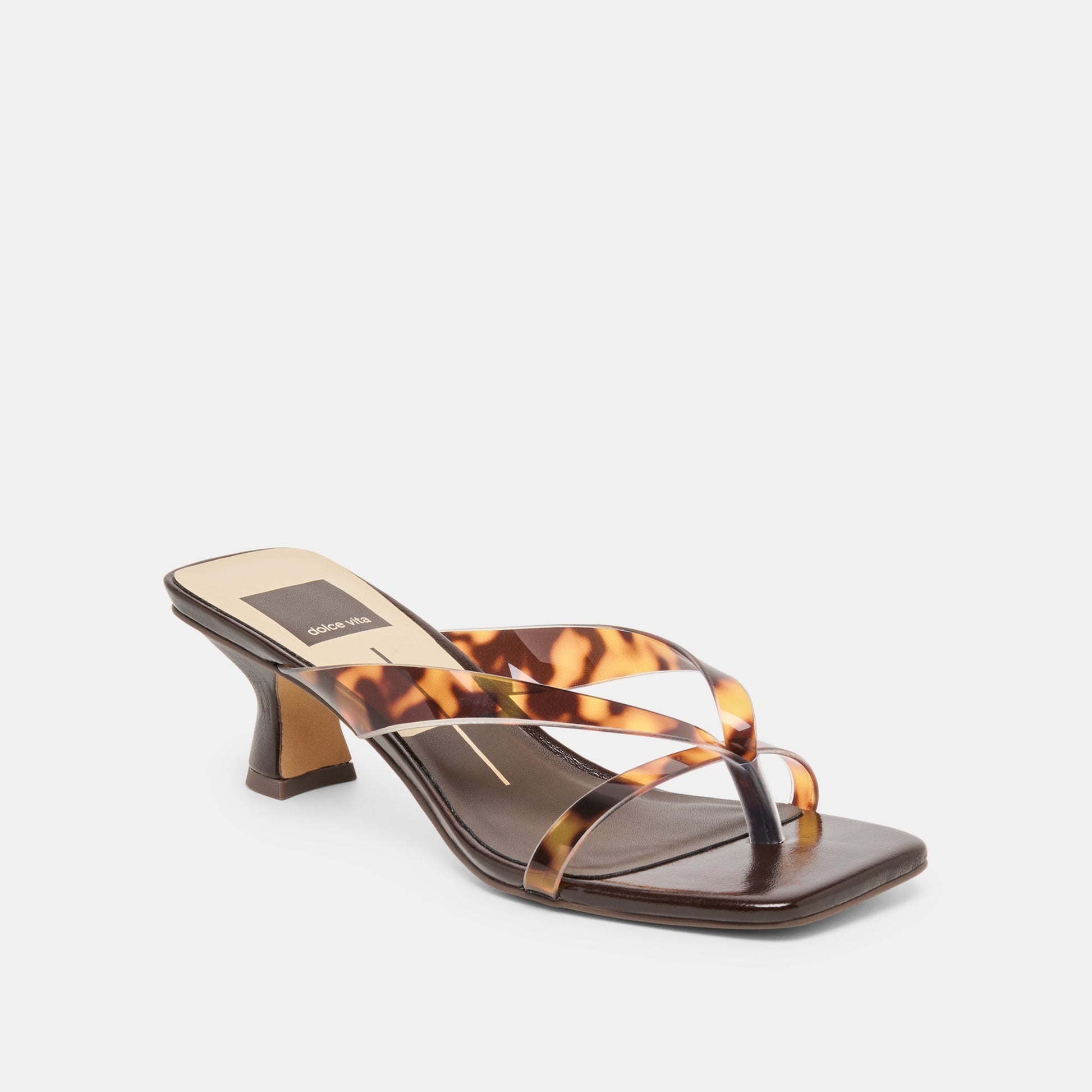 Brevel Vinyl Tortoise Jelly Heels