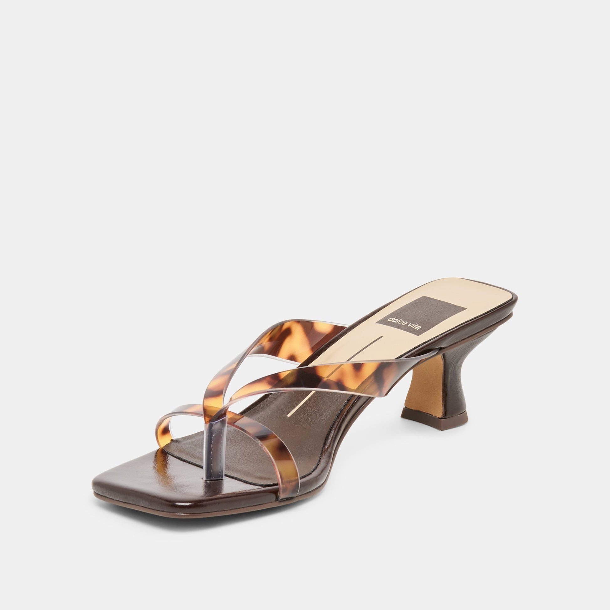 Brevel Vinyl Tortoise Jelly Heels