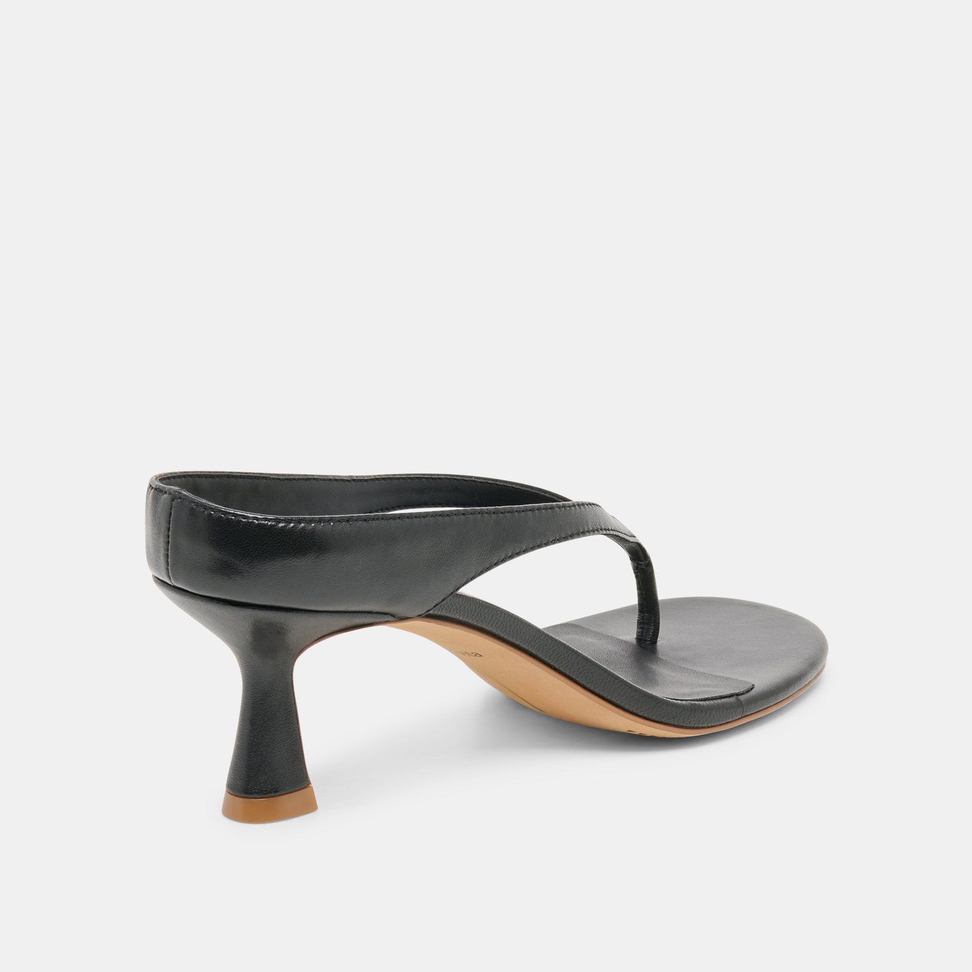 Doreen Black Leather Heels