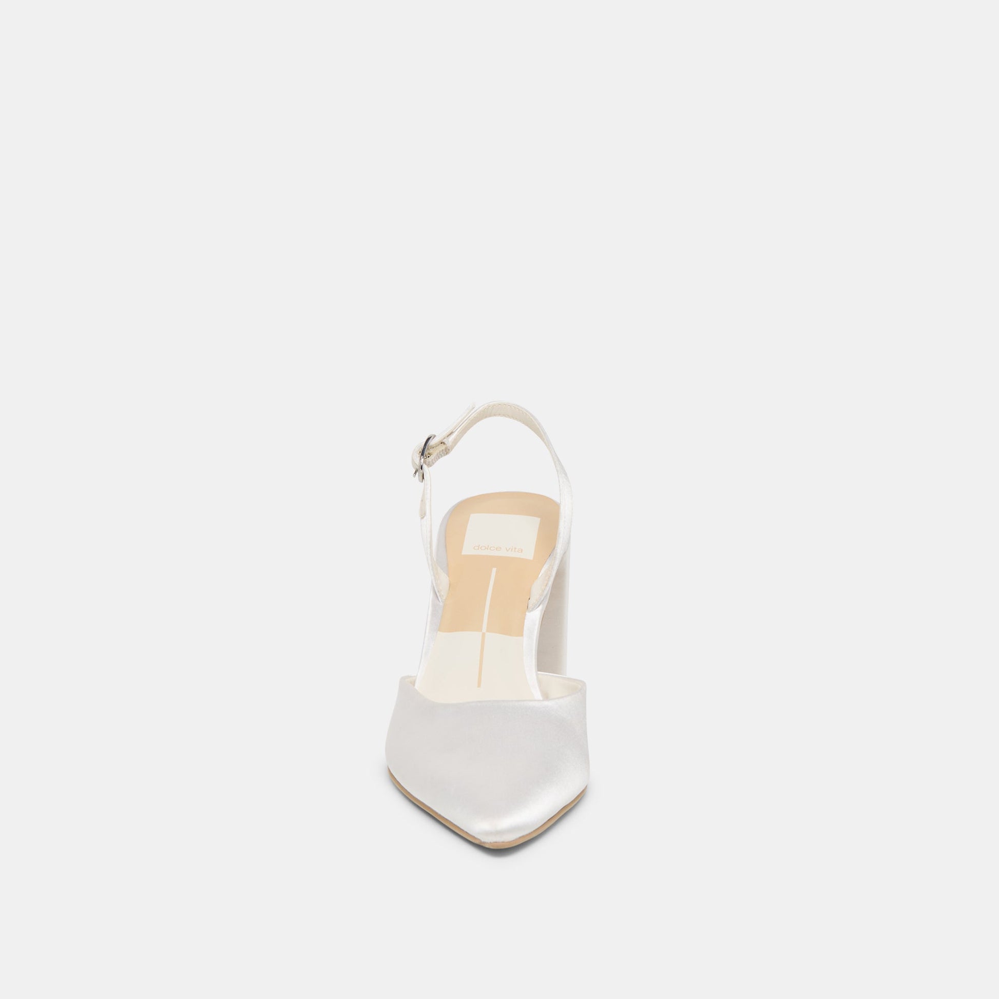 Carel True White Satin High Heels