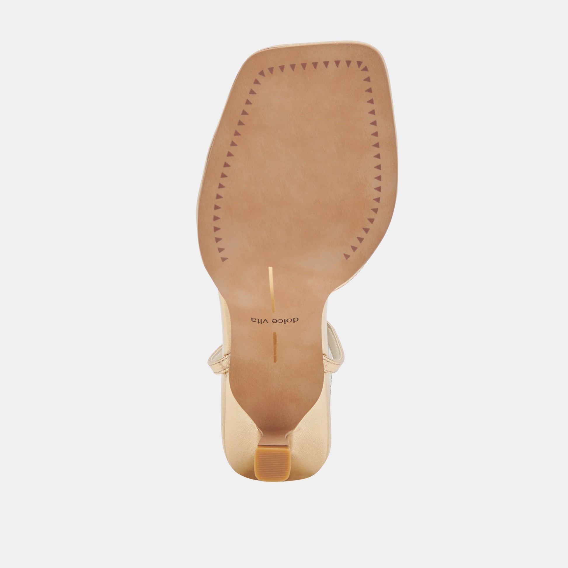 Manji Light Gold Metallic Leather Heels