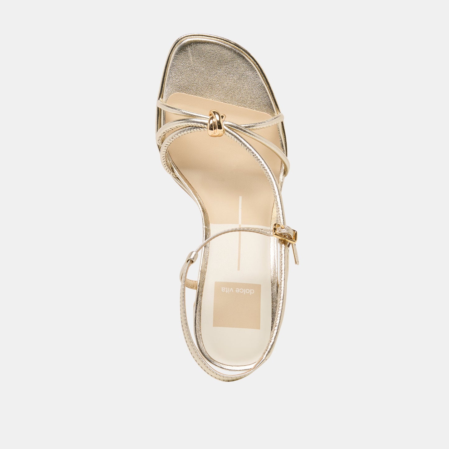 Odete Gold Leather Heels