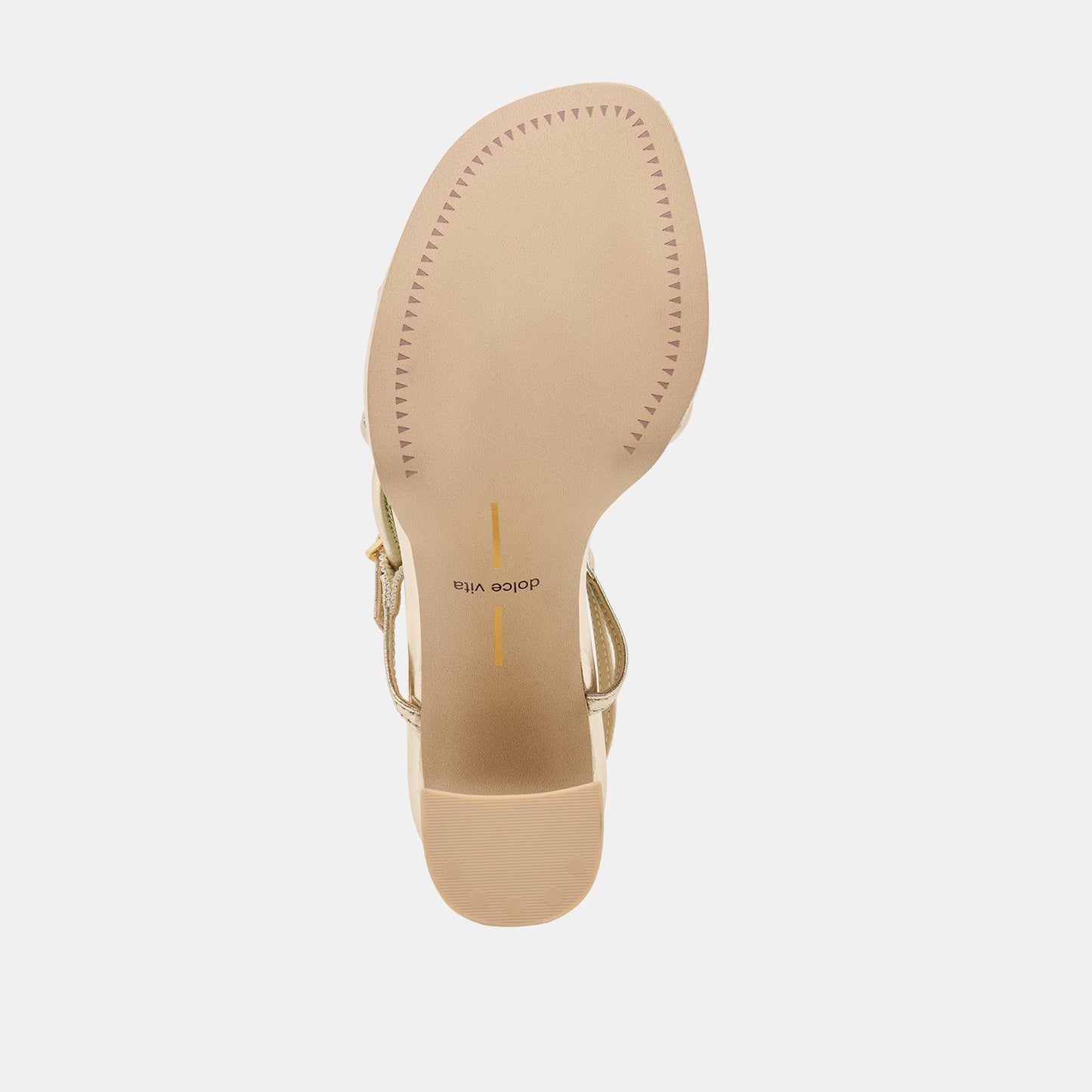Odete Gold Leather Heels