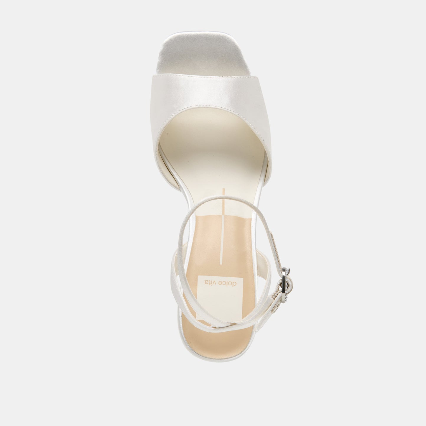 Felica White Satin Heels