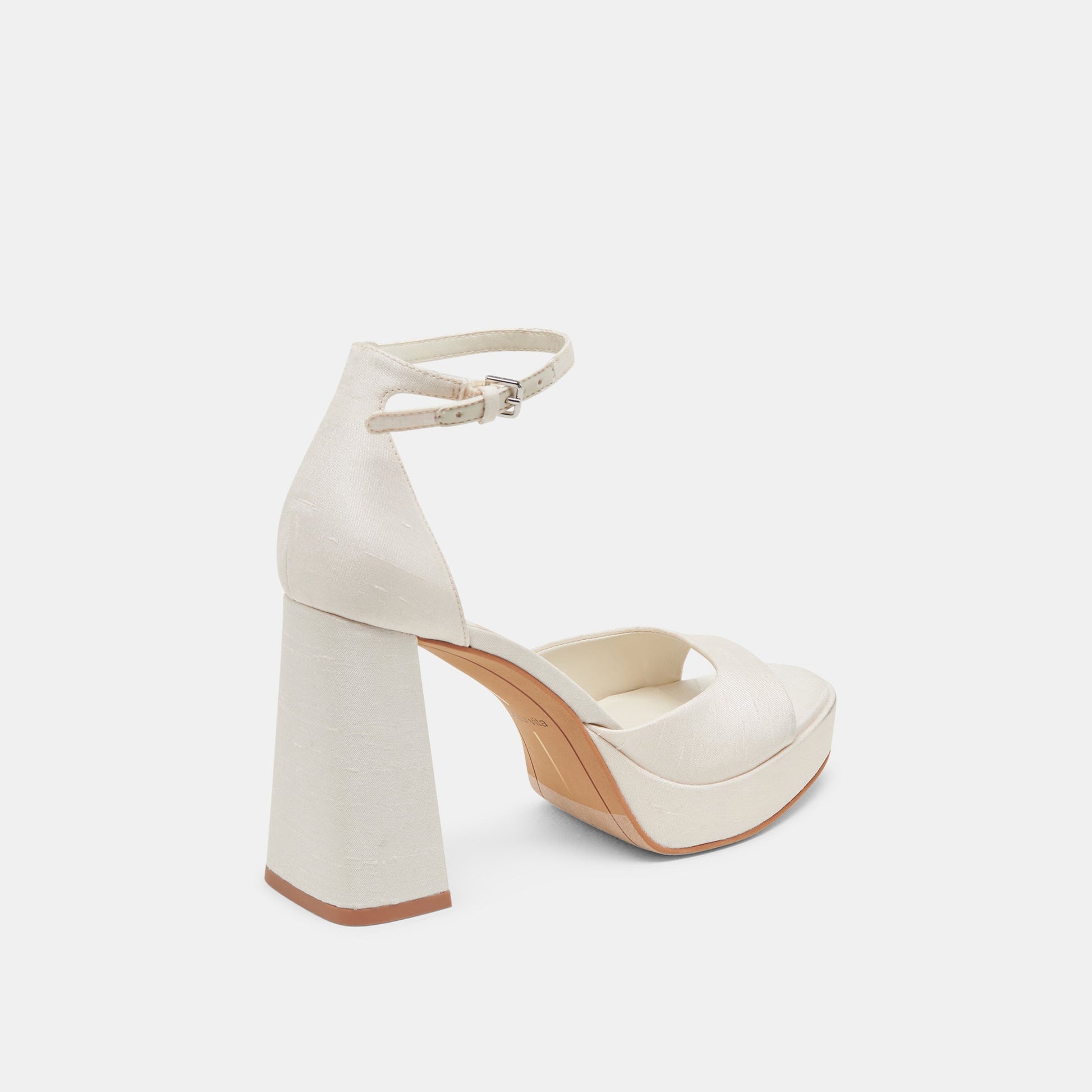 PANDRO HEELS WHITE SATIN
 – Dolce Vita