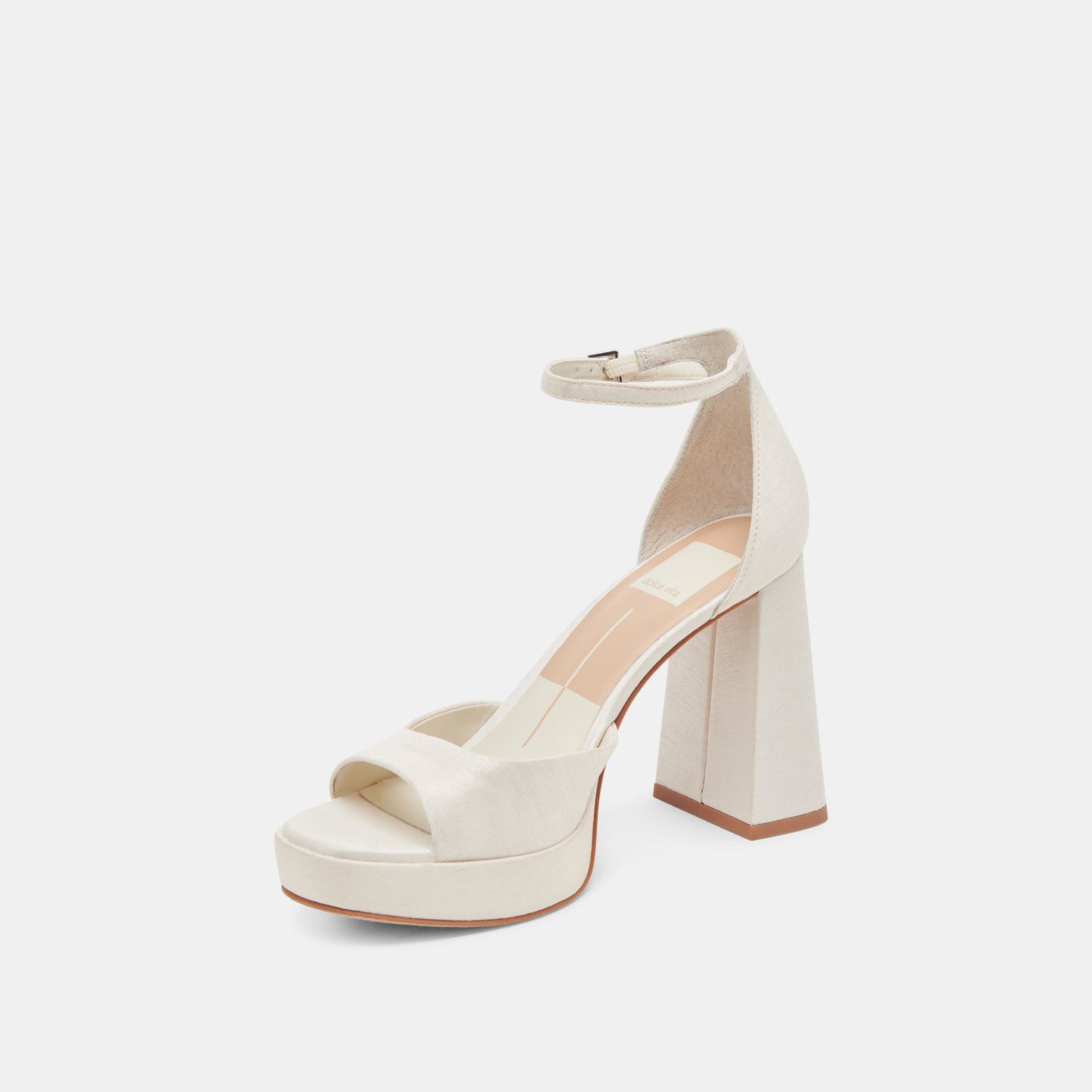 PANDRO HEELS WHITE SATIN
 – Dolce Vita