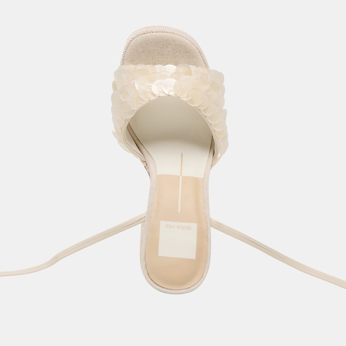 Dorthy Confetti Ivory Leather Heels