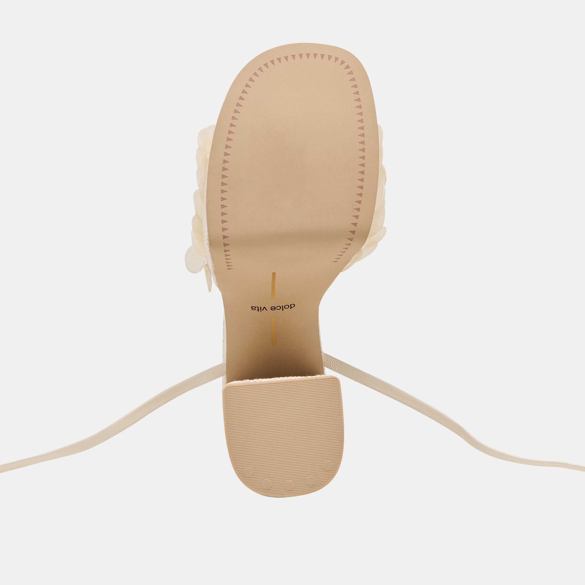 Dorthy Confetti Ivory Leather Heels