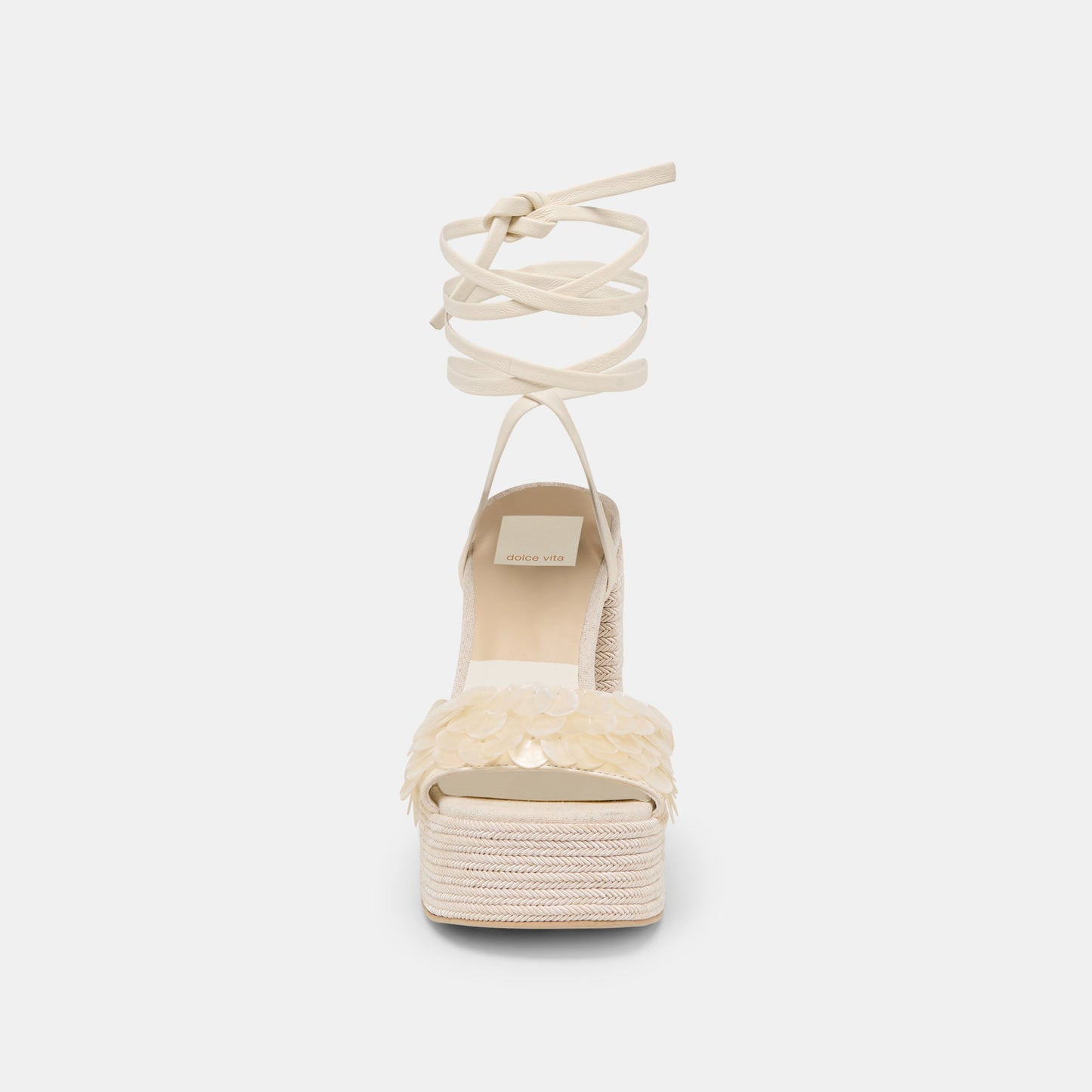 Dorthy Confetti Ivory Leather Heels