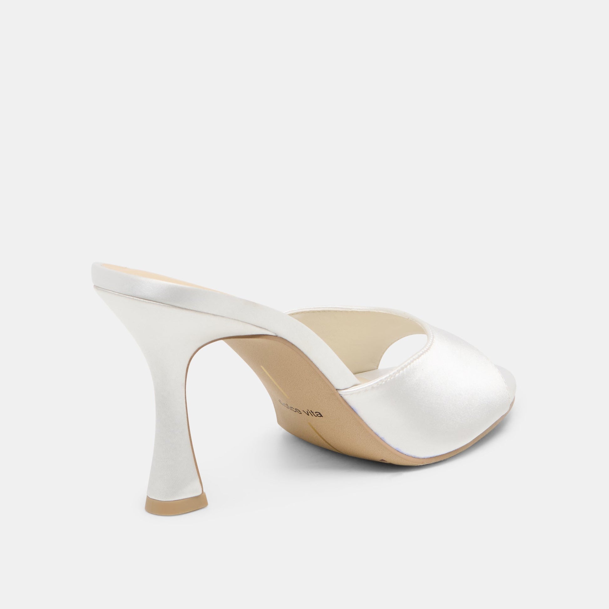 Rosha True White Satin Heels