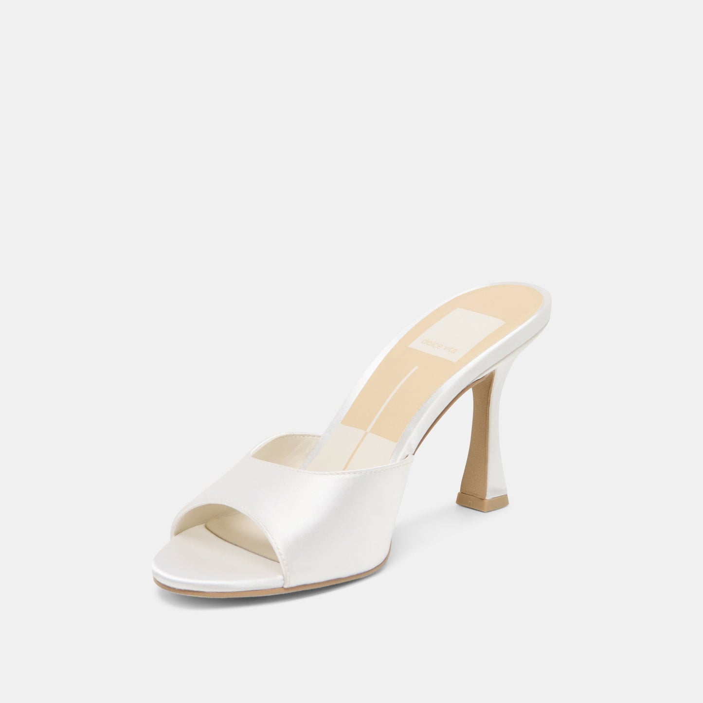 Rosha True White Satin Heels