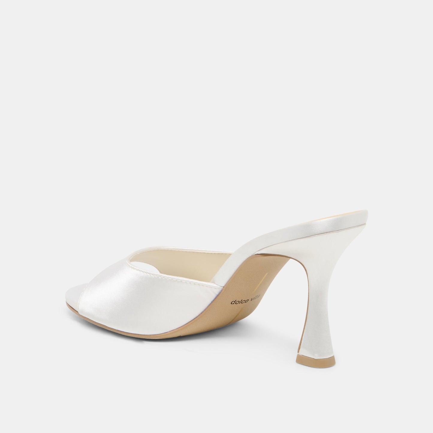 Rosha True White Satin Heels