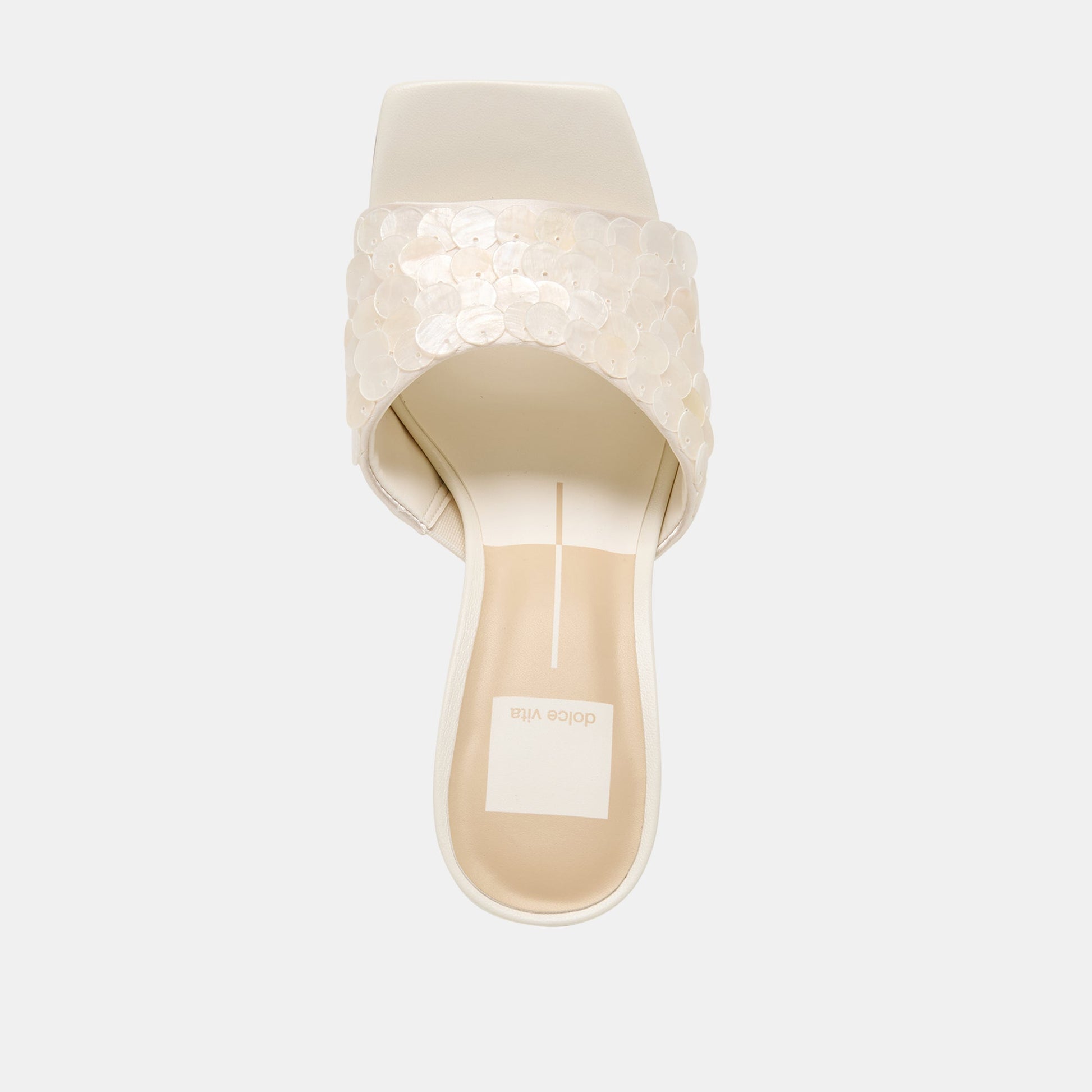 Nandy Confetti Ivory Sequin Heels