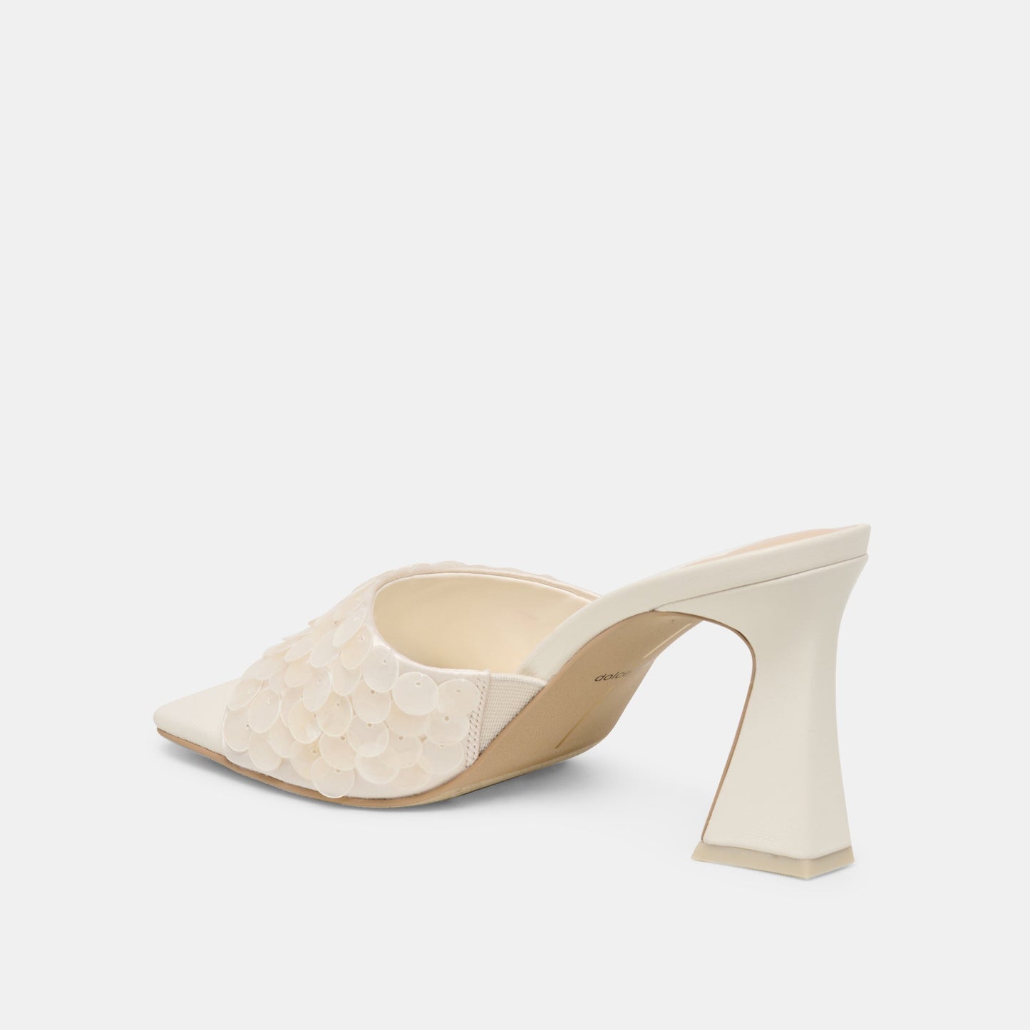 Nandy Confetti Ivory Sequin Heels