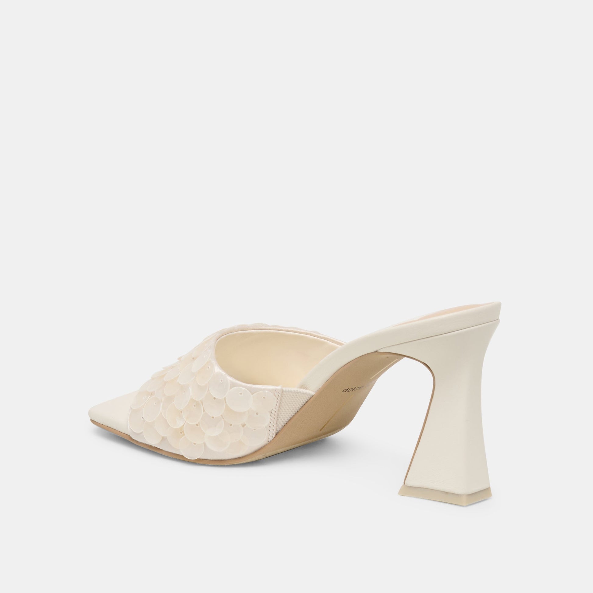 Nandy Confetti Ivory Sequin Heels