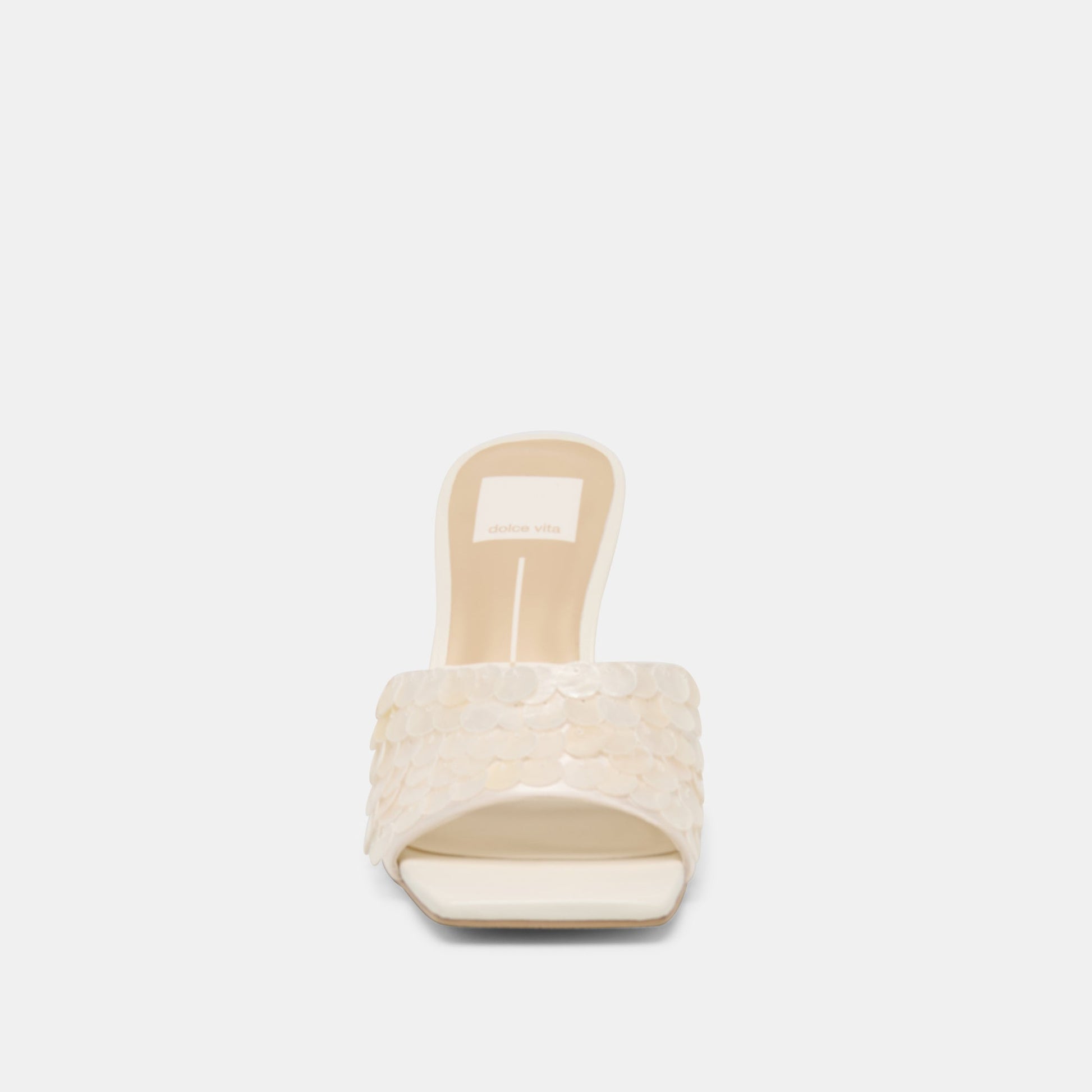 Nandy Confetti Ivory Sequin Heels