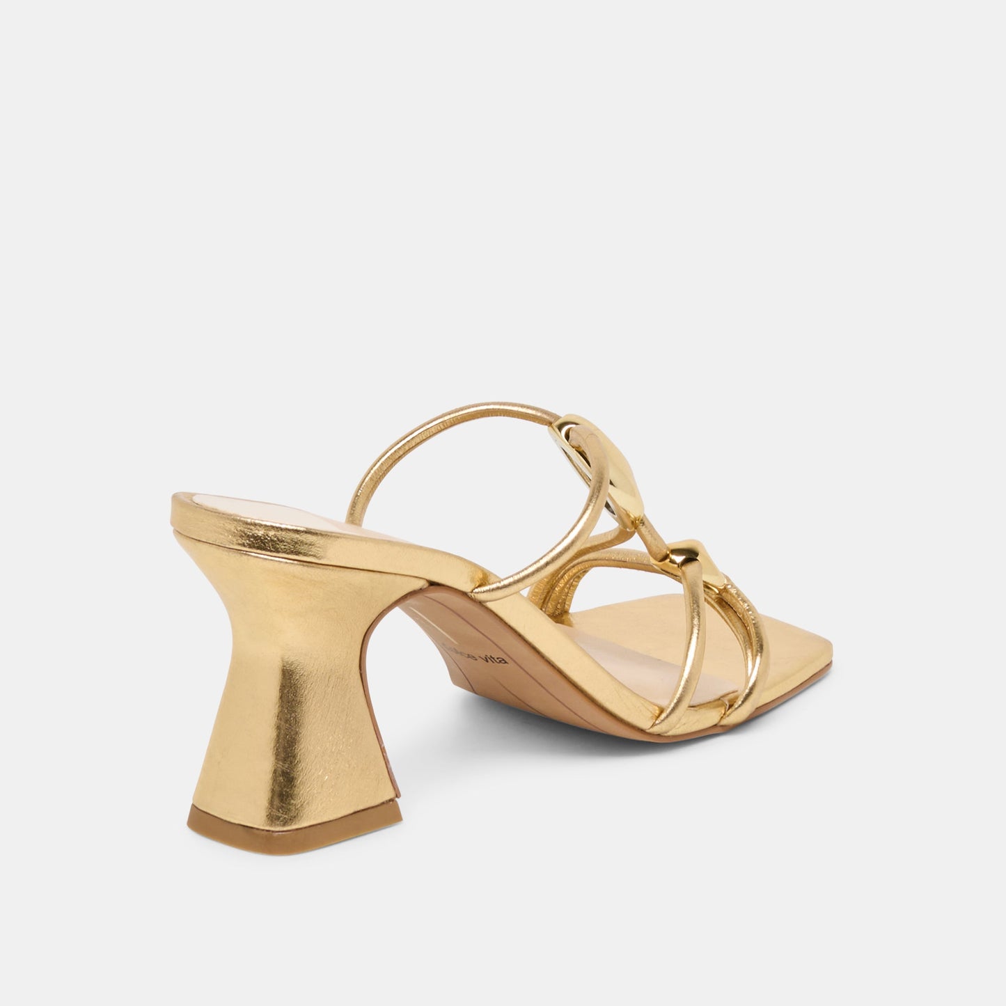 Alayna Gold Leather Heels