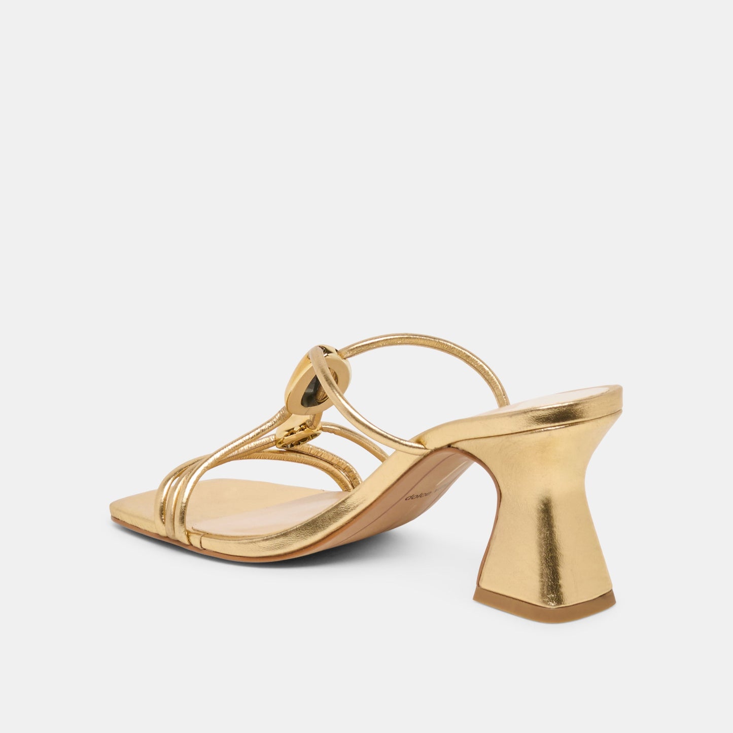 Alayna Gold Leather Heels