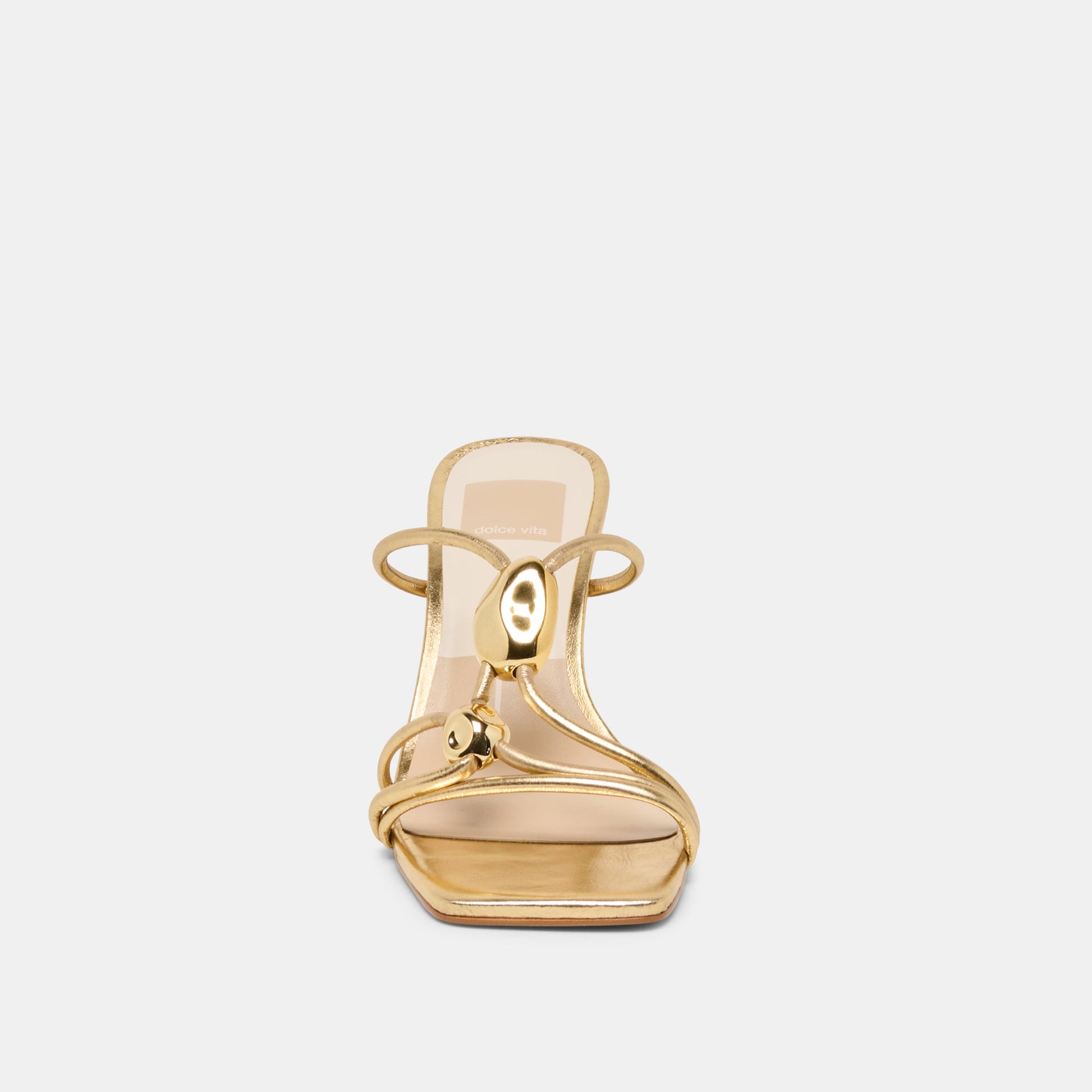 Alayna Gold Leather Heels
