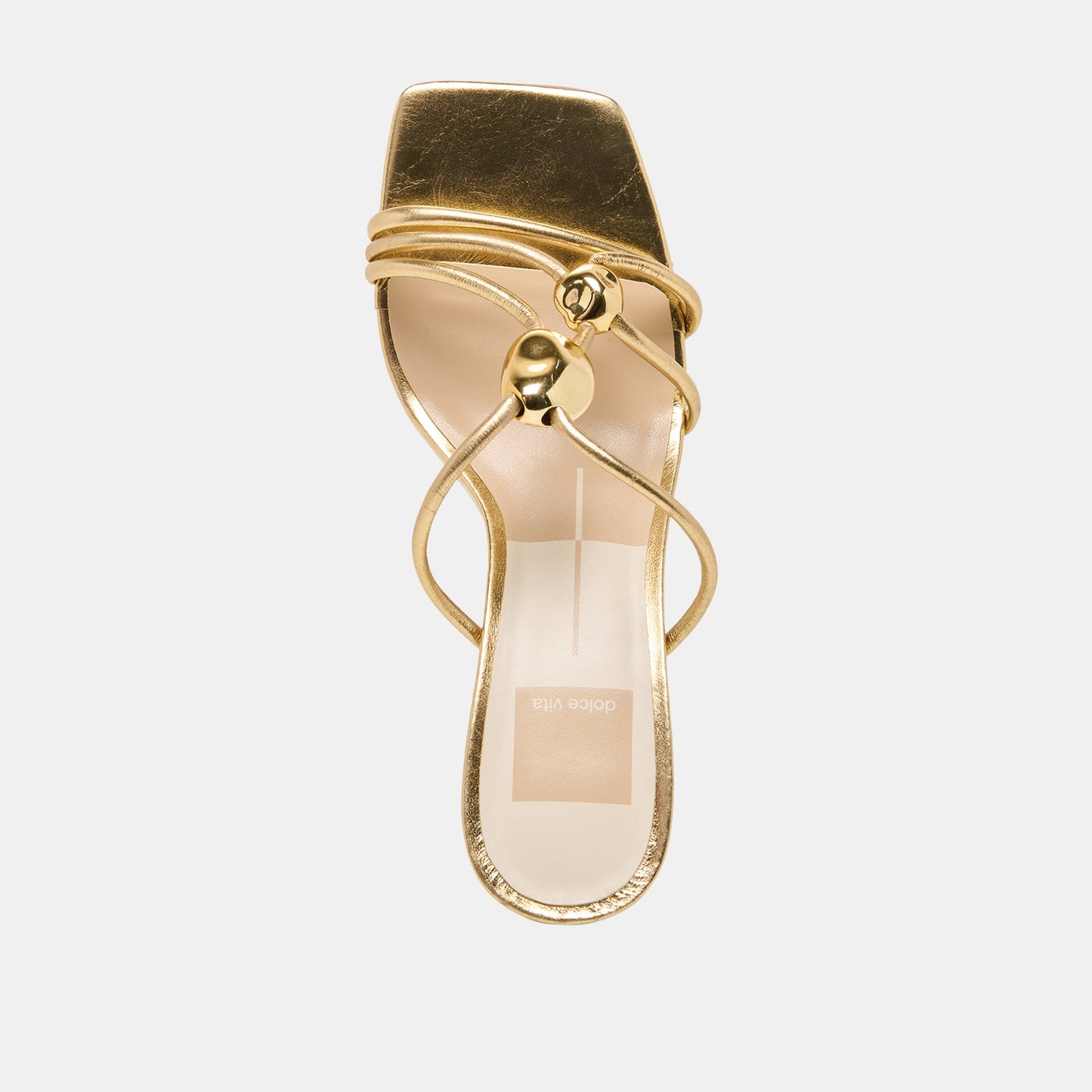 Alayna Gold Leather Heels