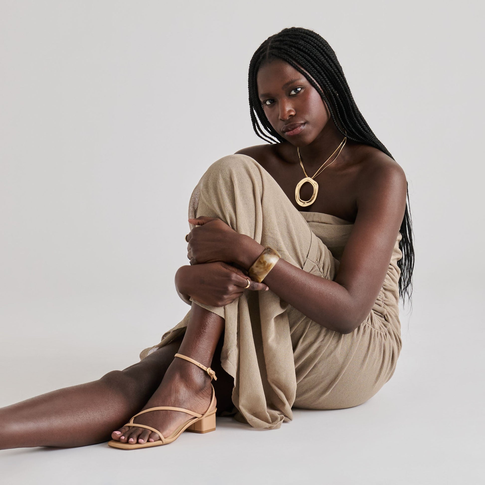Karlos Lt Tan Leather Sandals