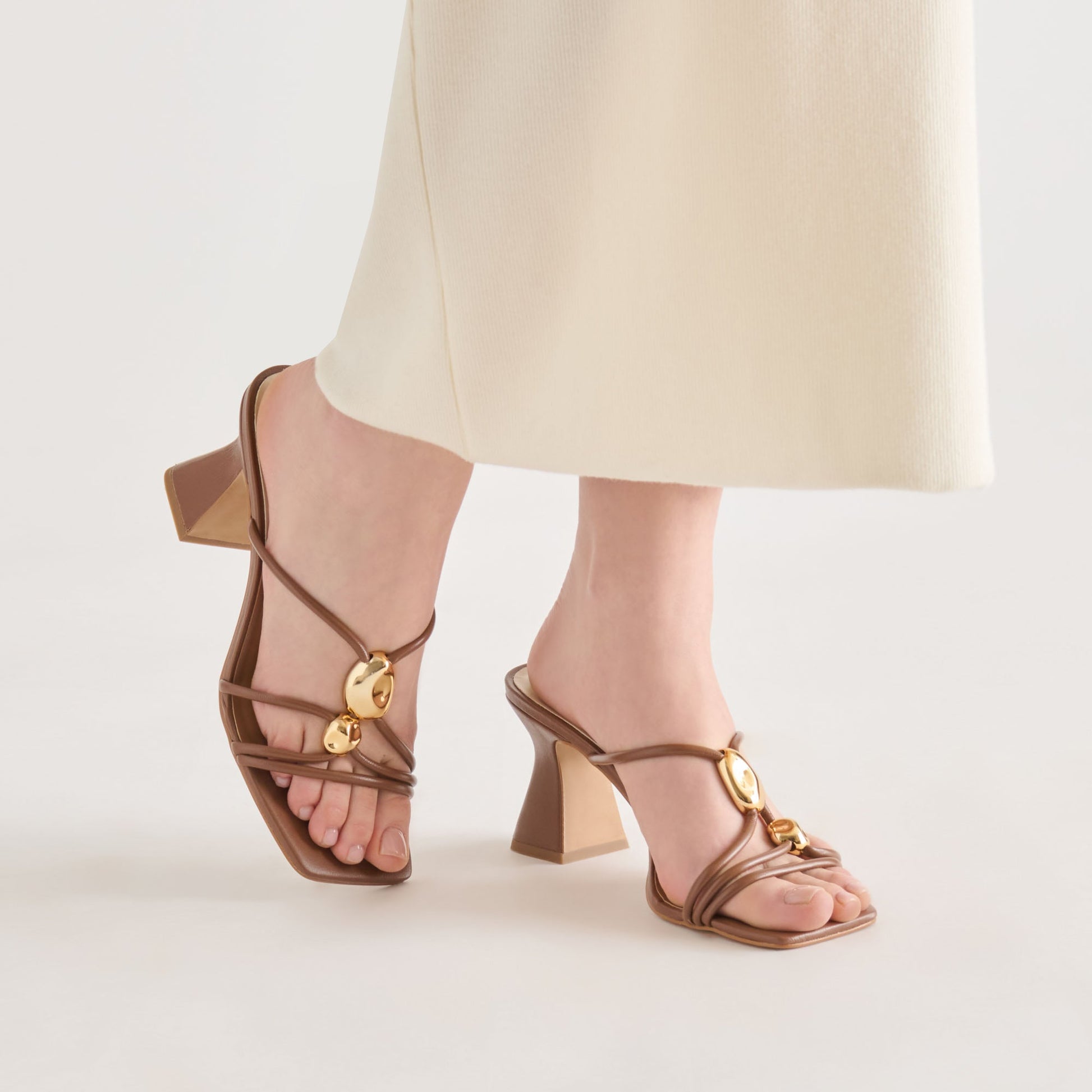 Alayna Cognac Leather Heels