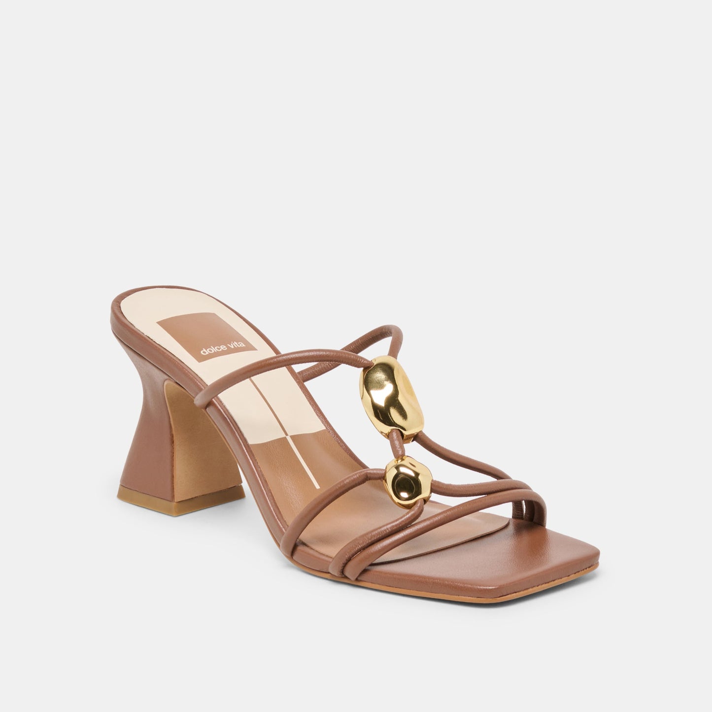 Alayna Cognac Leather Heels