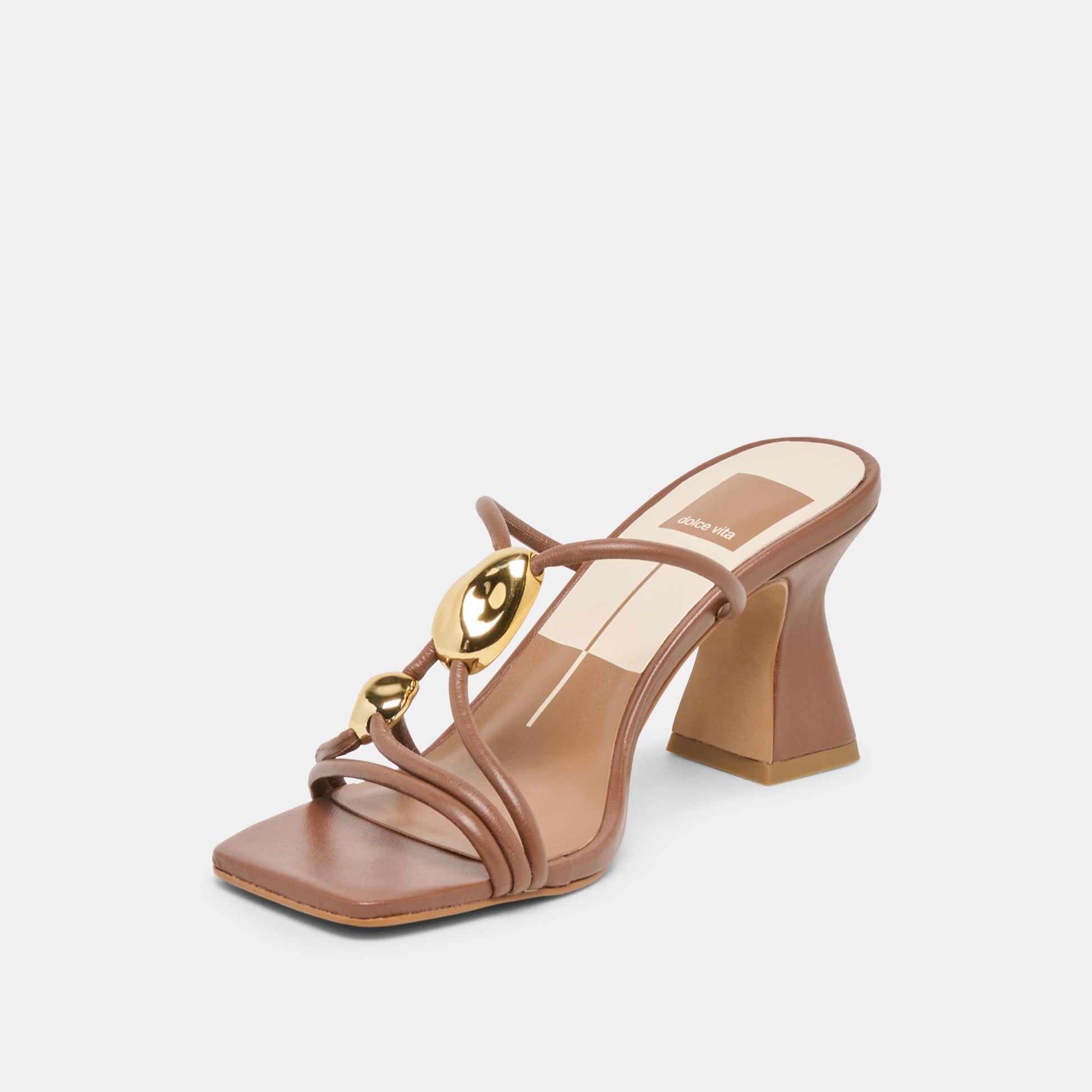 Alayna Cognac Leather Heels