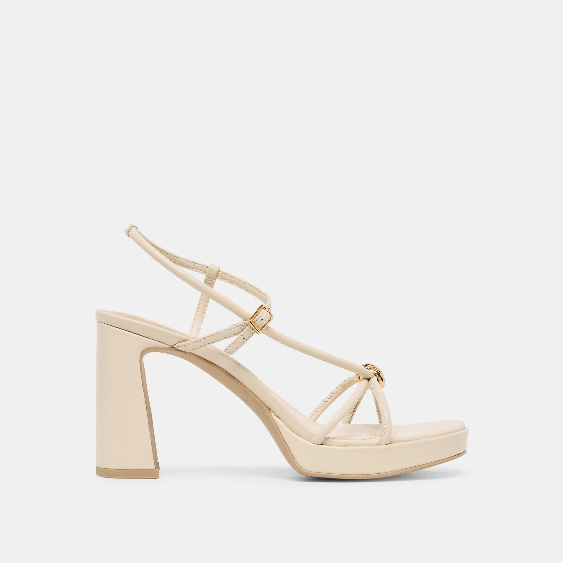 Odete Creme Leather Heels