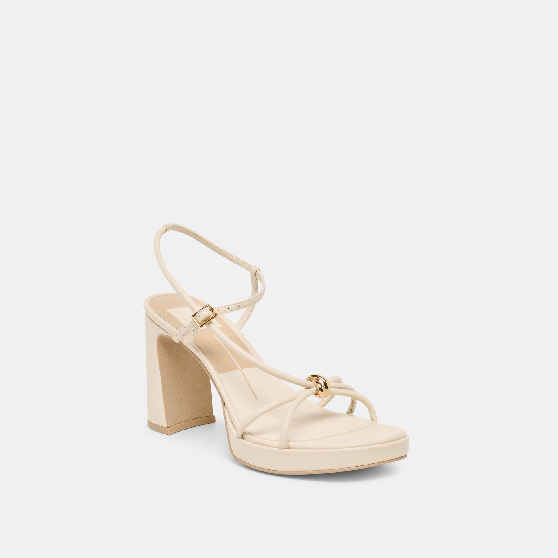 Odete Creme Leather Heels