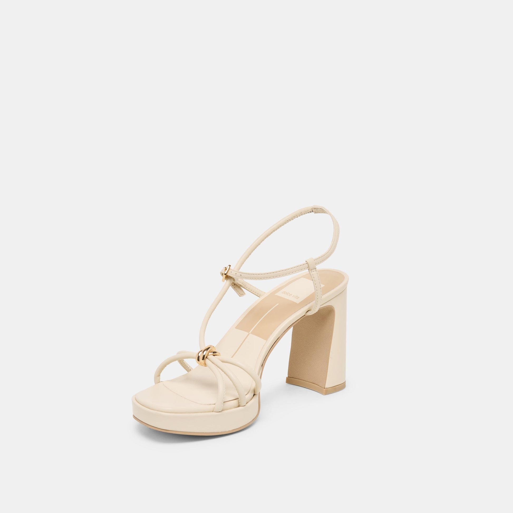 Odete Creme Leather Heels